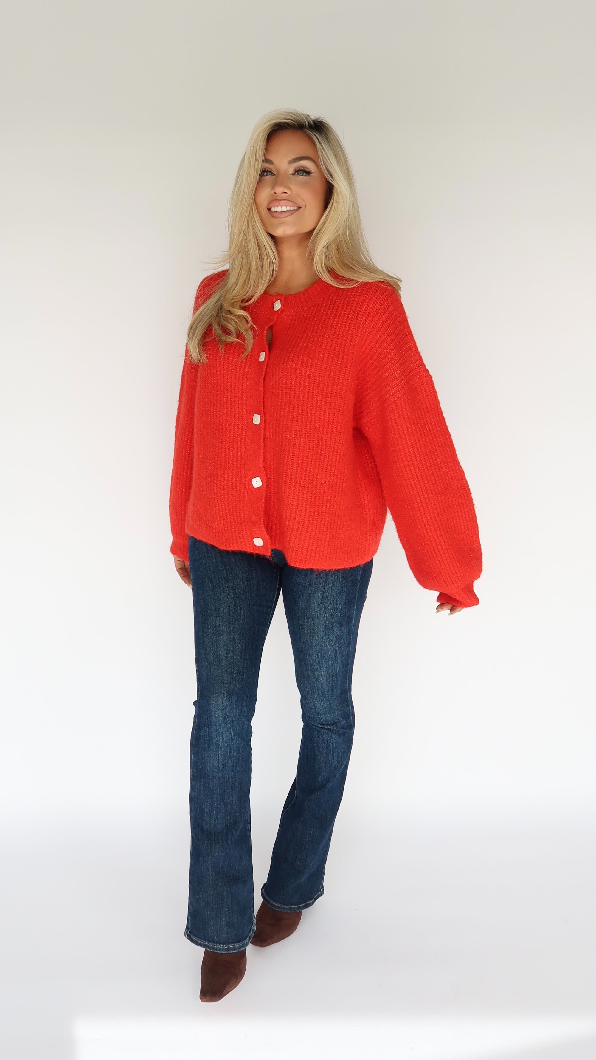 MELVILLE CARDIGAN RED