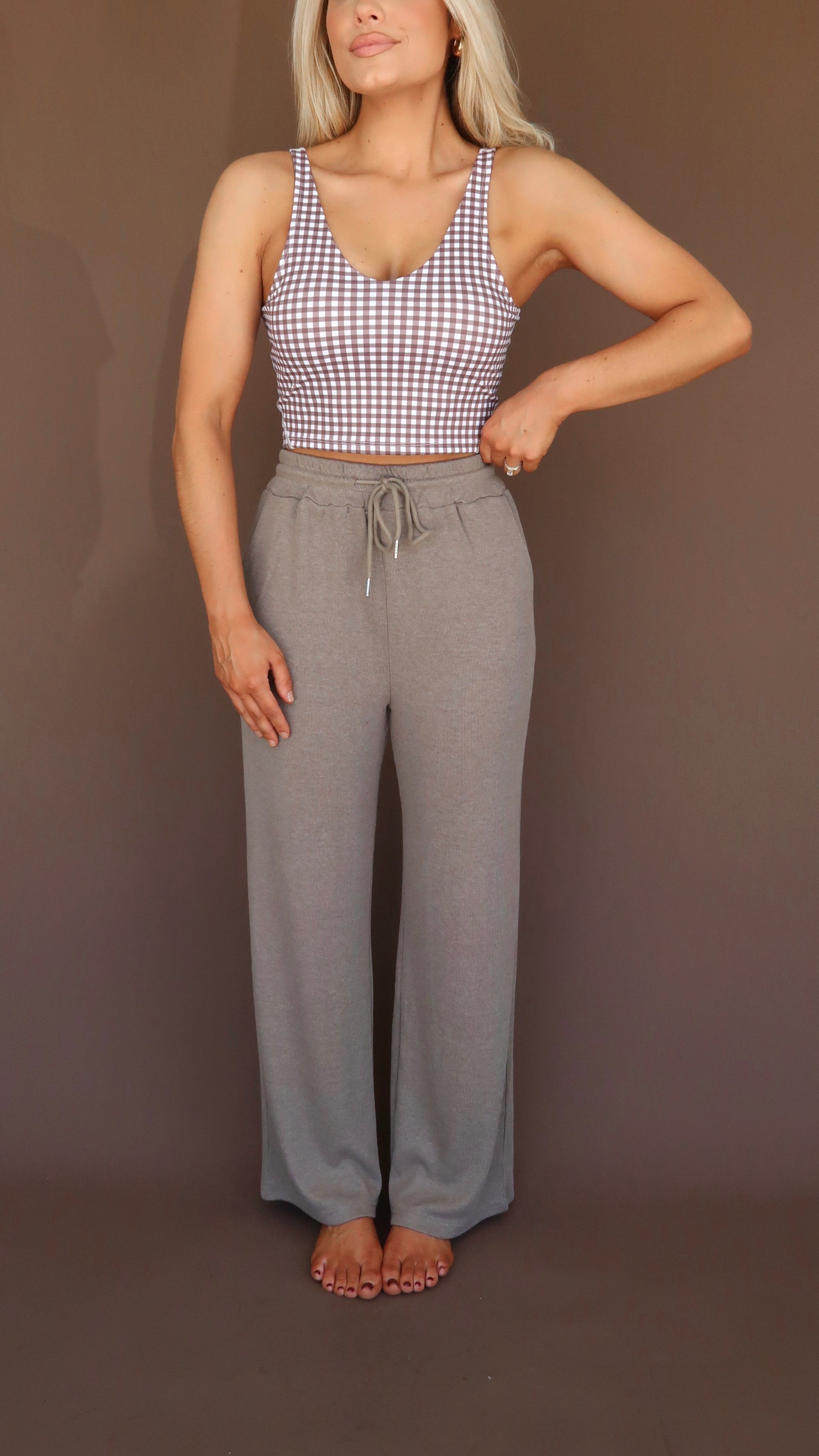 STRAIGHT LEG SWEATPANTS MOCHA