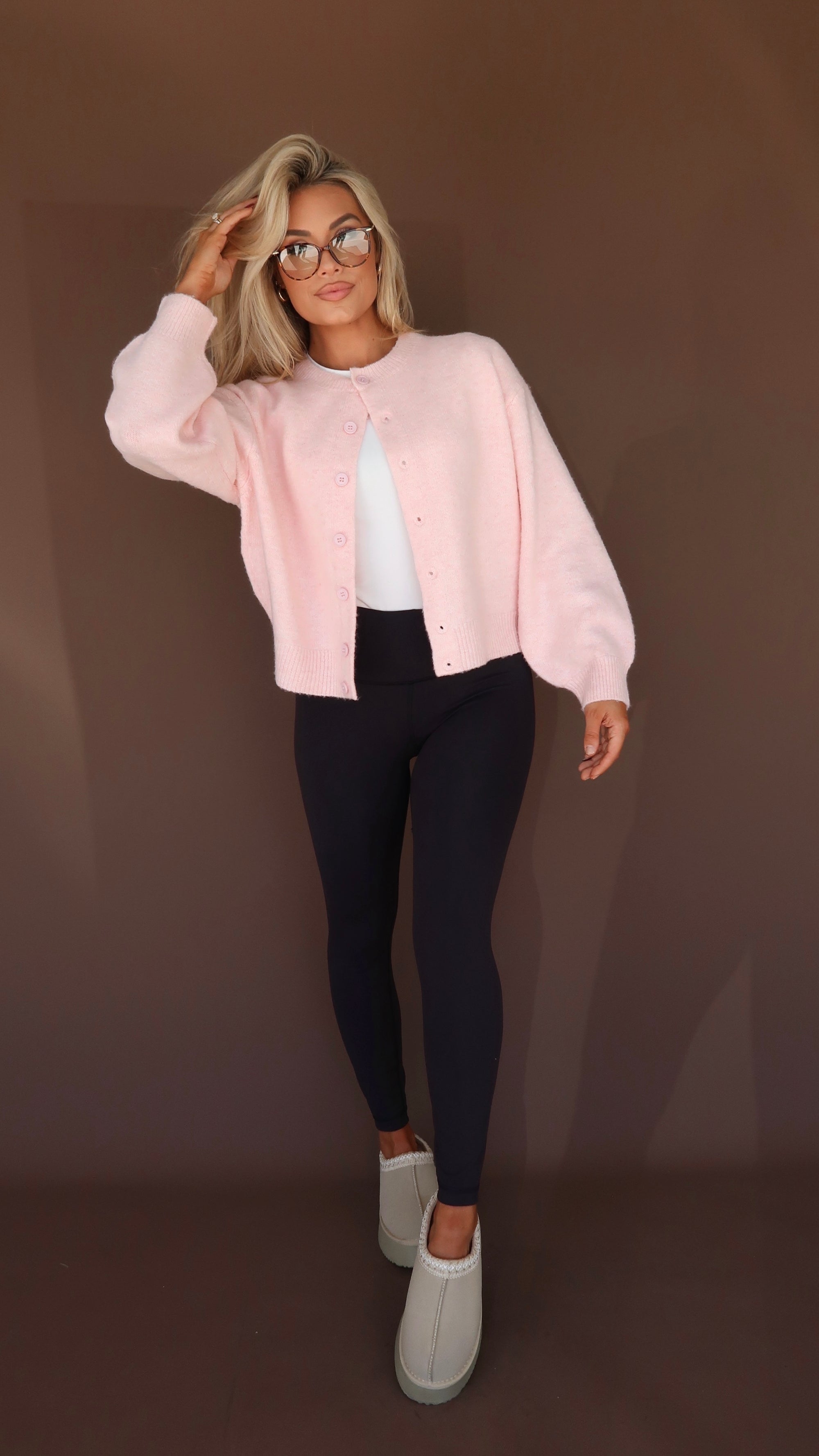 AUTUMN CRISP CARDIGAN PINK