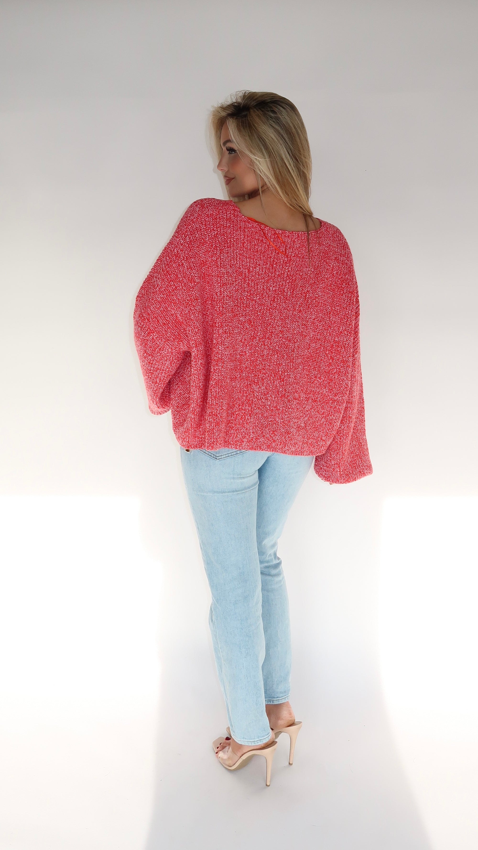 WINTER BLISS CHUNKY SWEATER RED