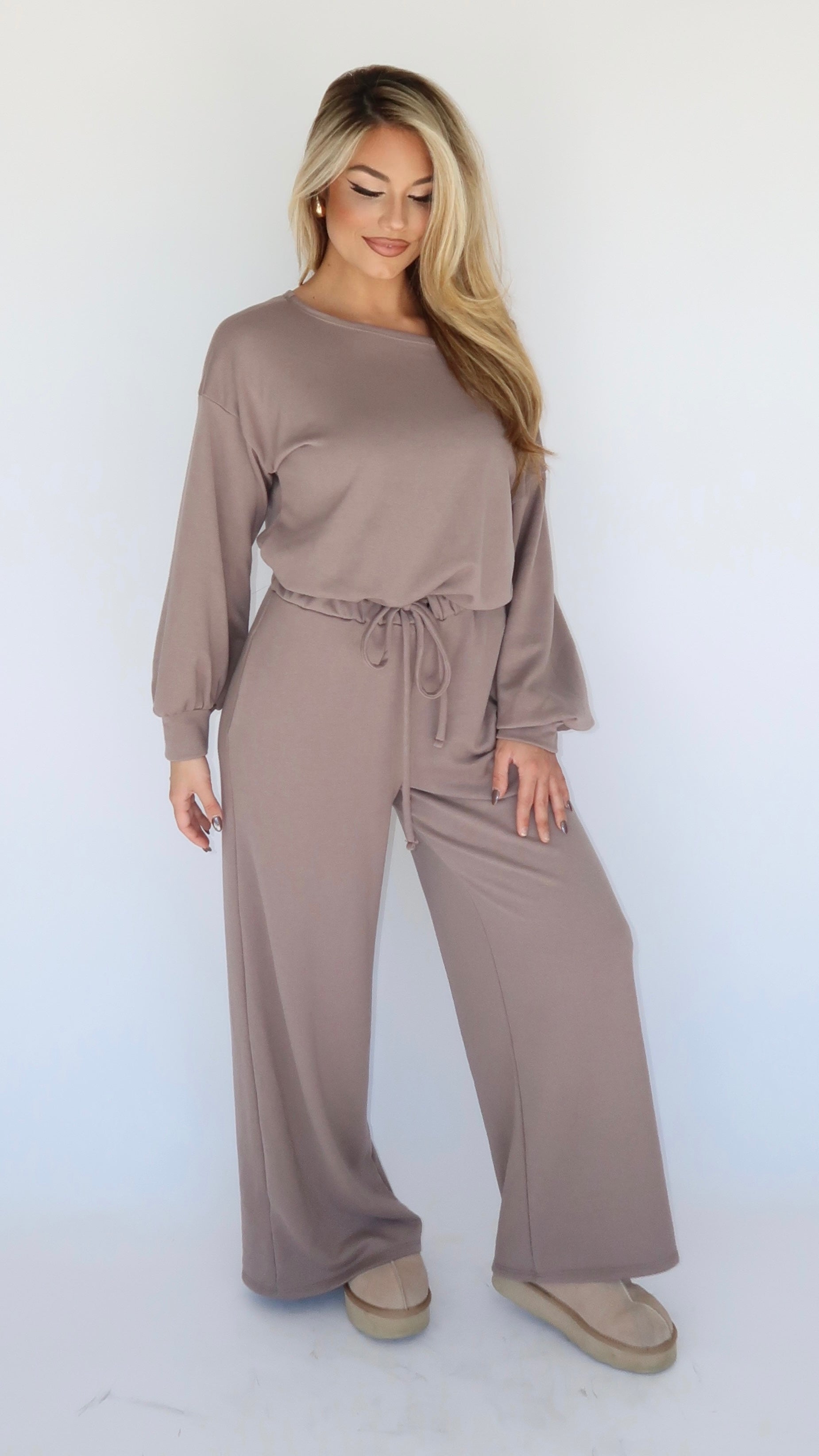 MACIE MOCHA JUMPSUIT