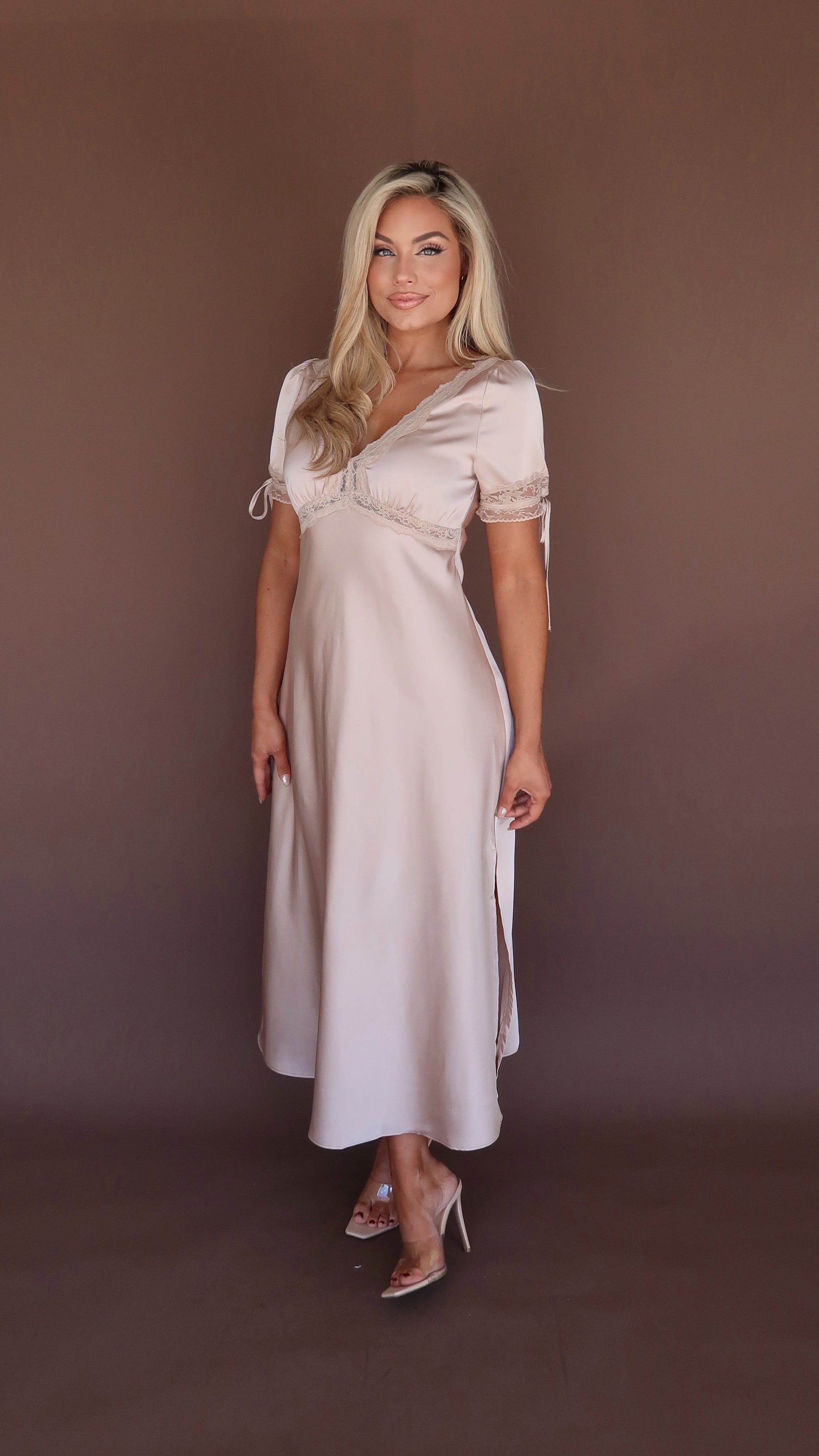 ROSALIE SATIN MIDI DRESS