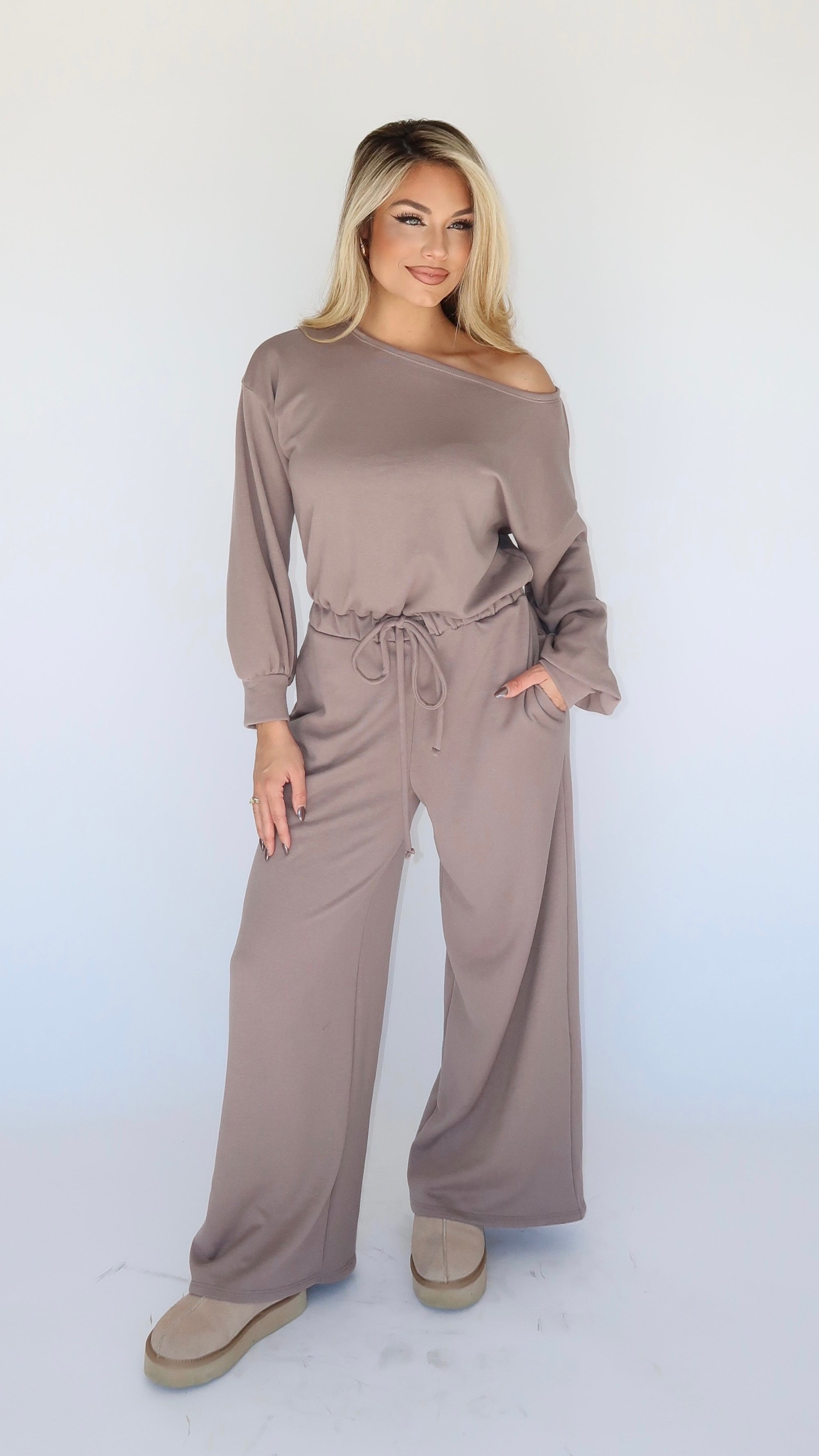 MACIE MOCHA JUMPSUIT