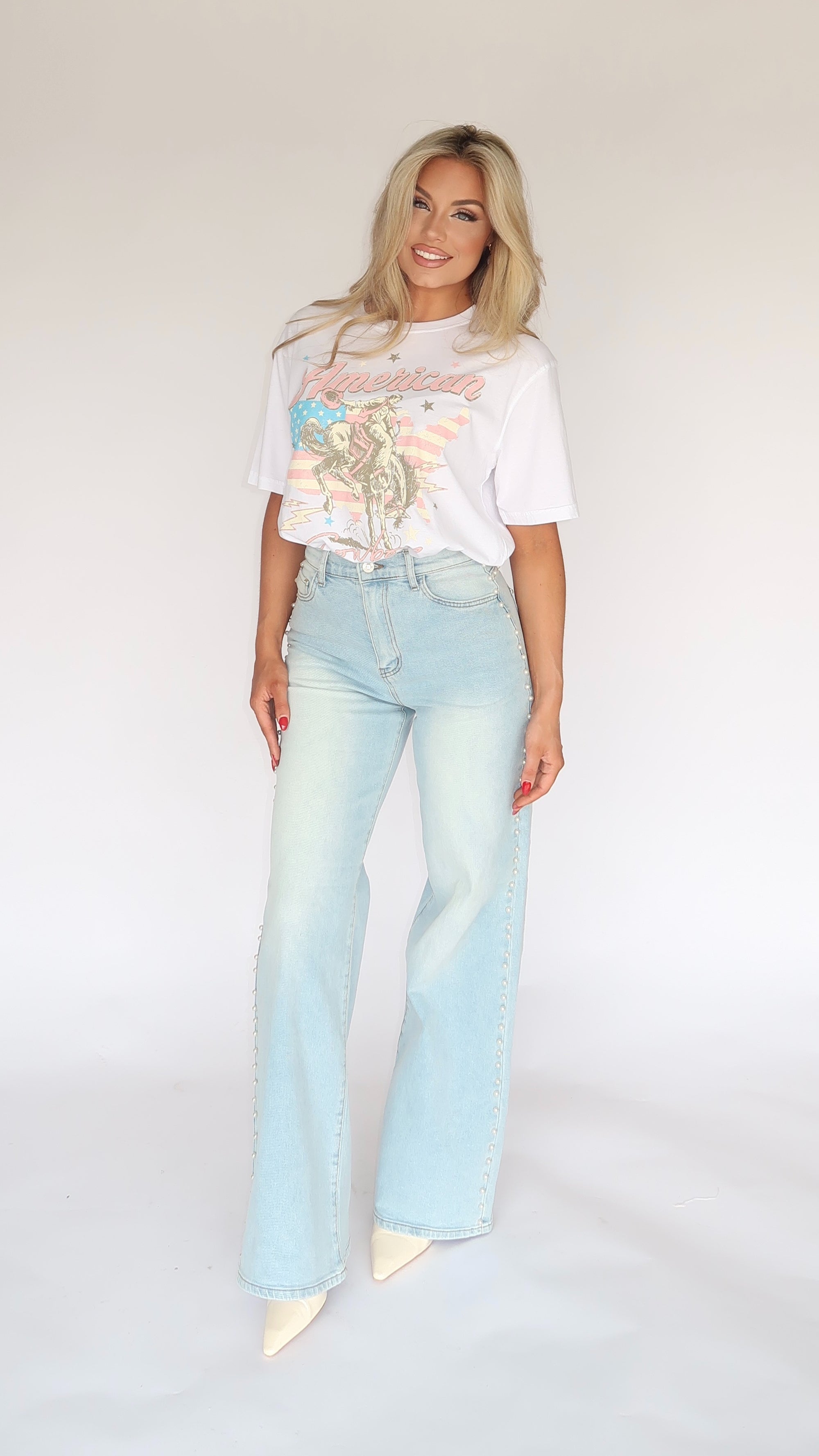 AMERICAN COWBOY OVERSIZED GRAPHIC TEE