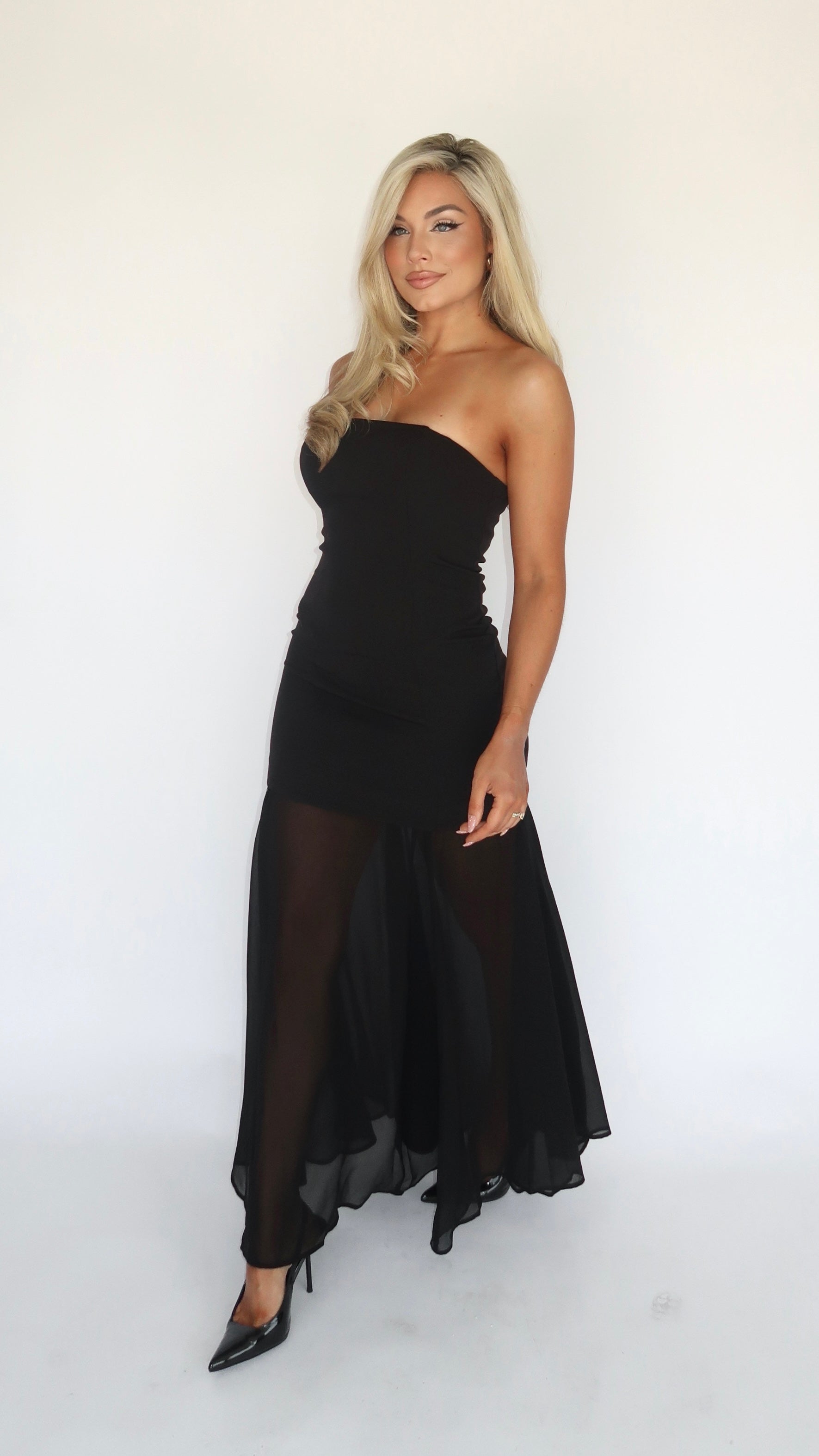 LAURYN STRAPLESS MAXI DRESS BLACK