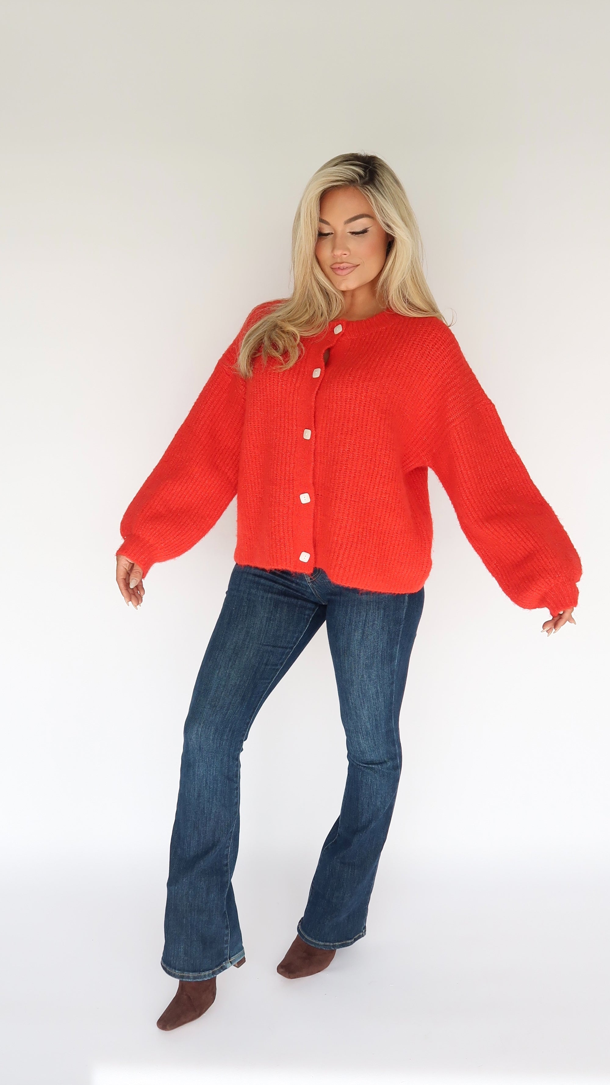 MELVILLE CARDIGAN RED
