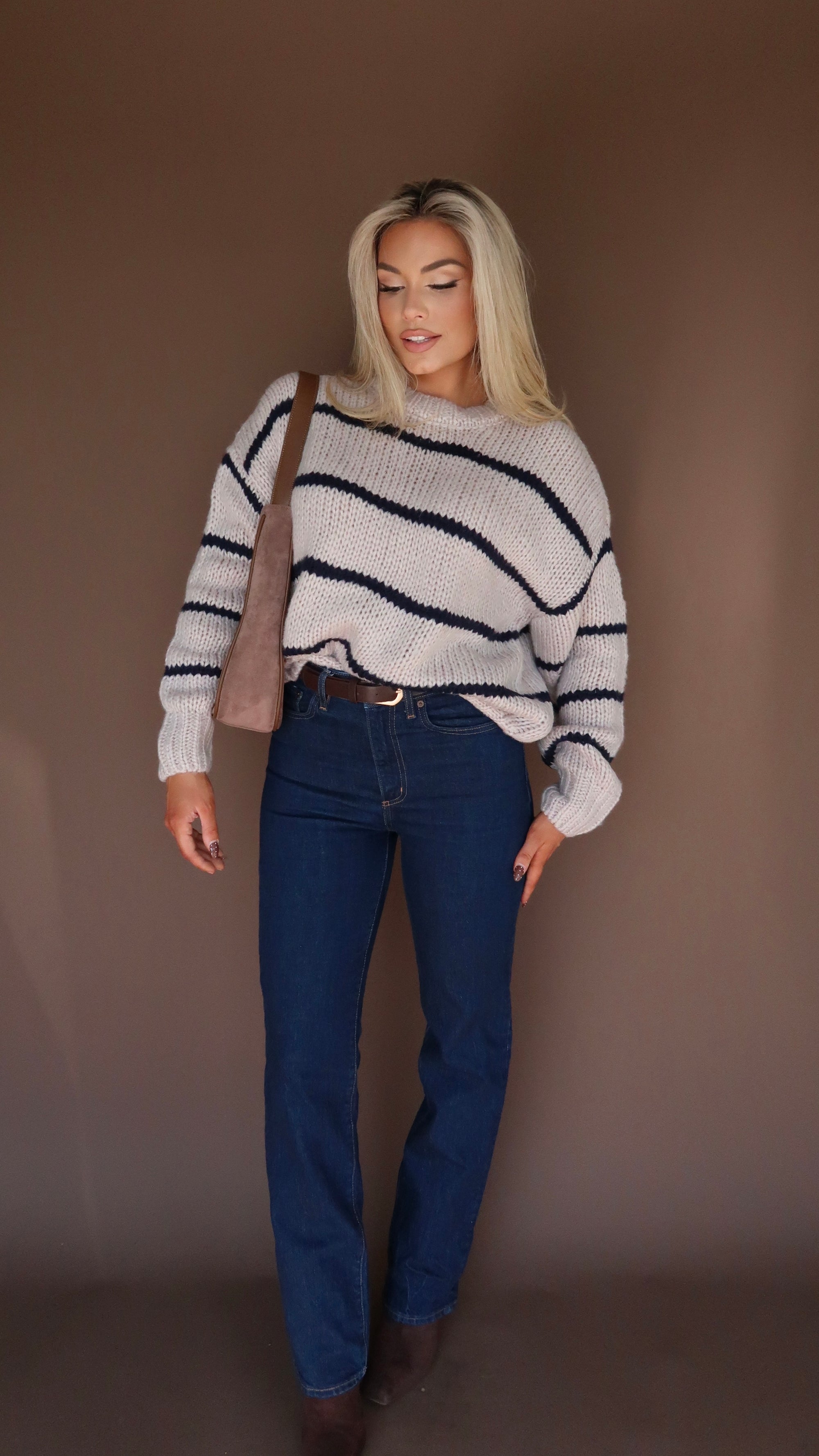 WOODLEY KNIT SWEATER BLACK/GREY