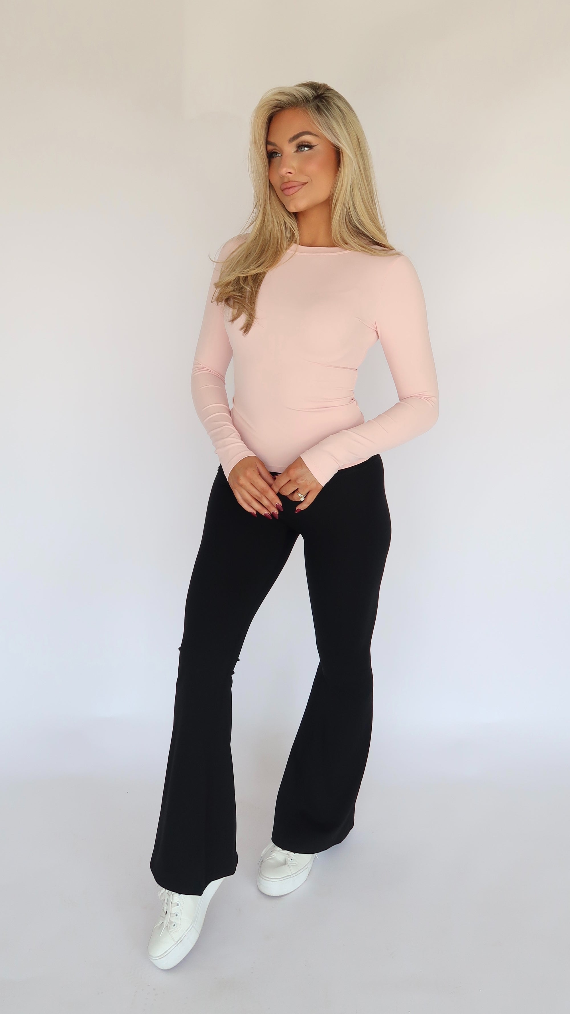 PERFORMANCE FITTED LONG SLEEVE PINK