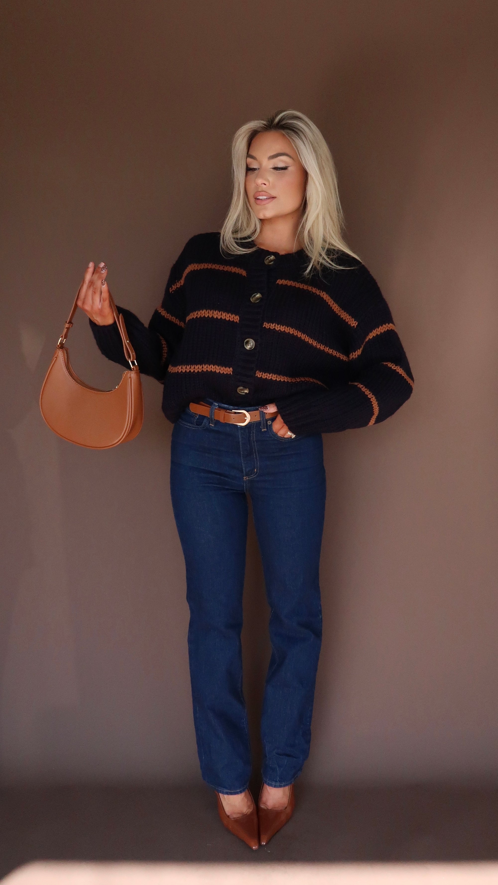 PENNIE STRIPED CARDIGAN