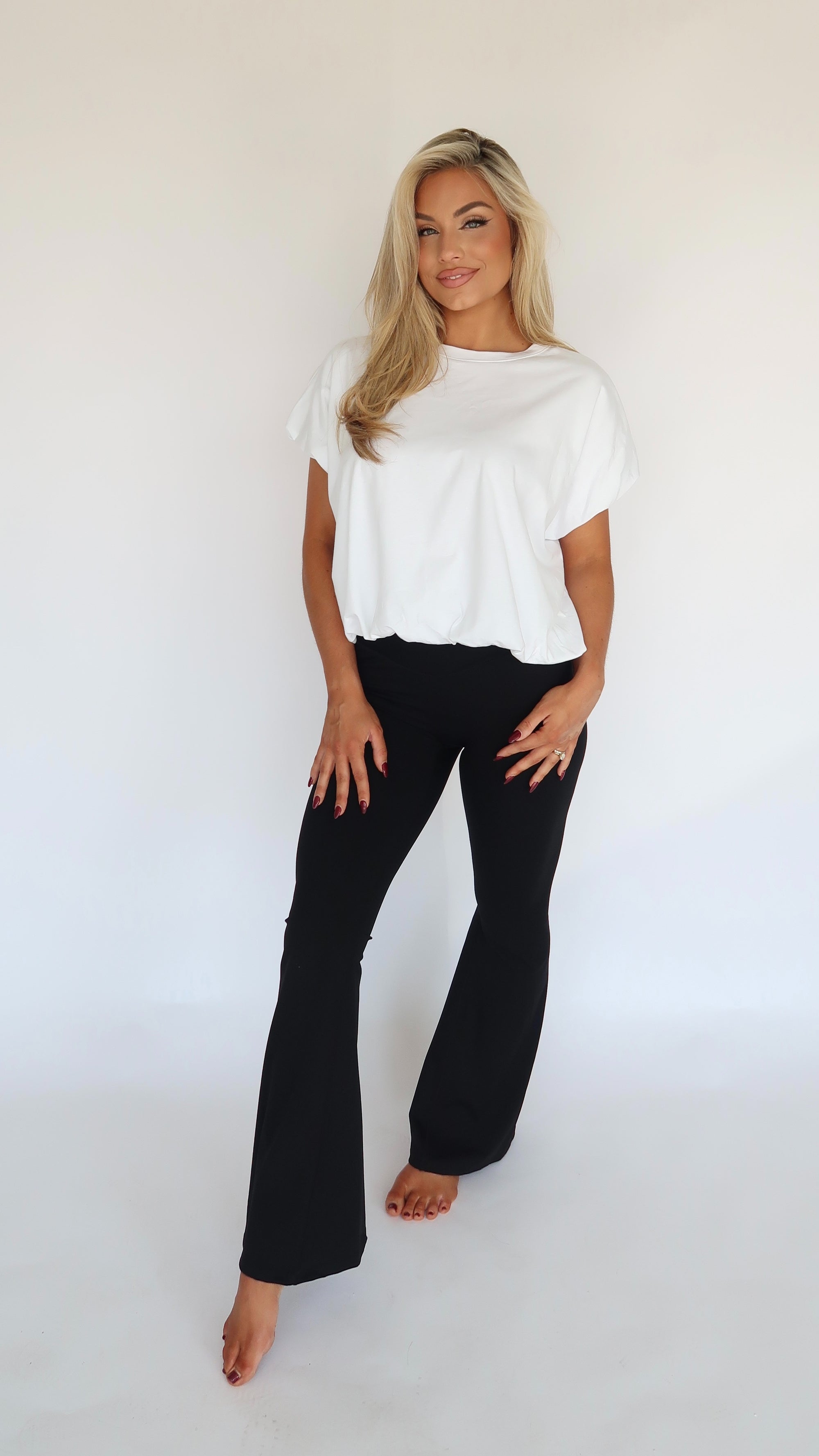 BUBBLE TEE TOP WHITE