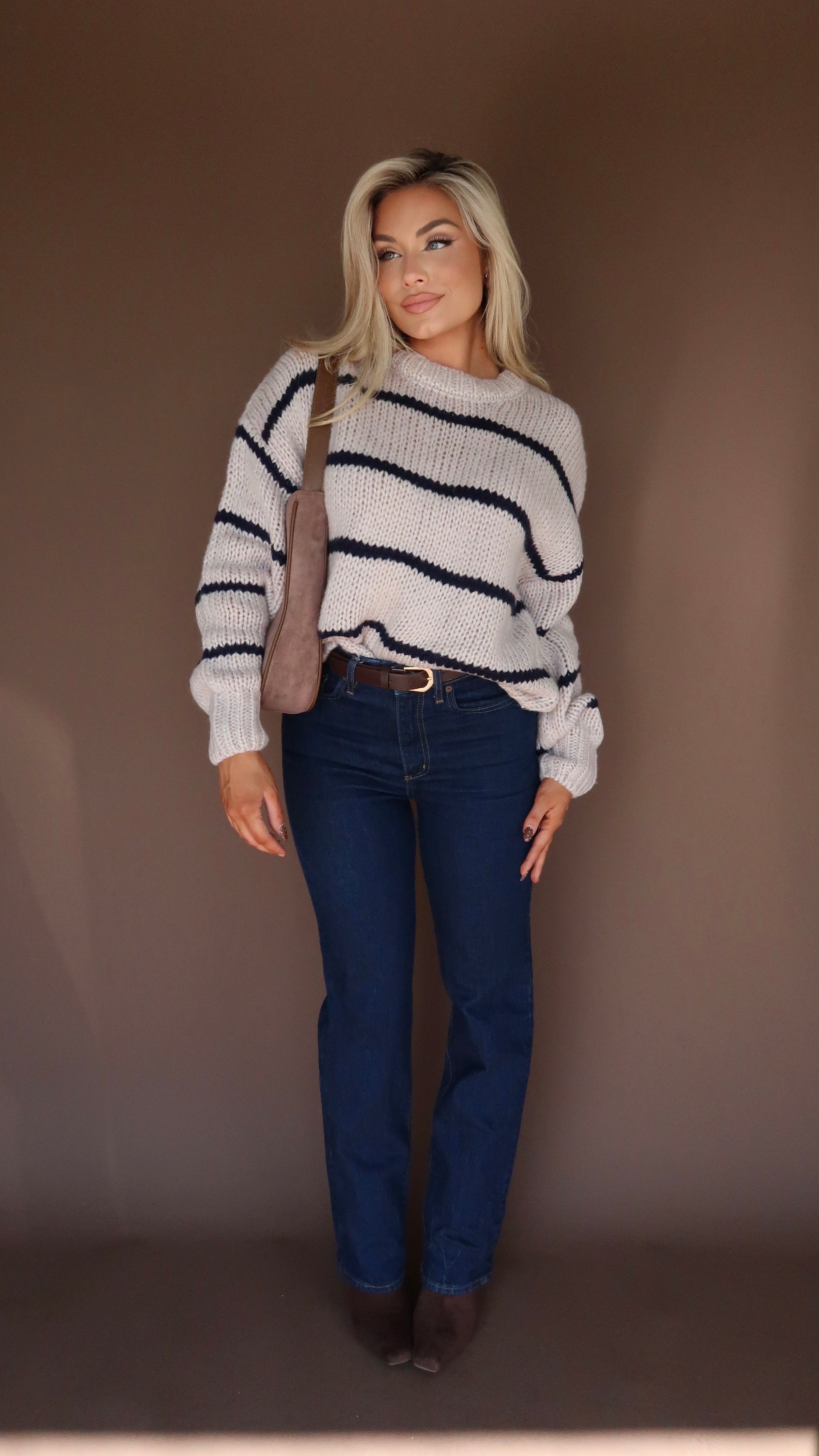 WOODLEY KNIT SWEATER BLACK/GREY
