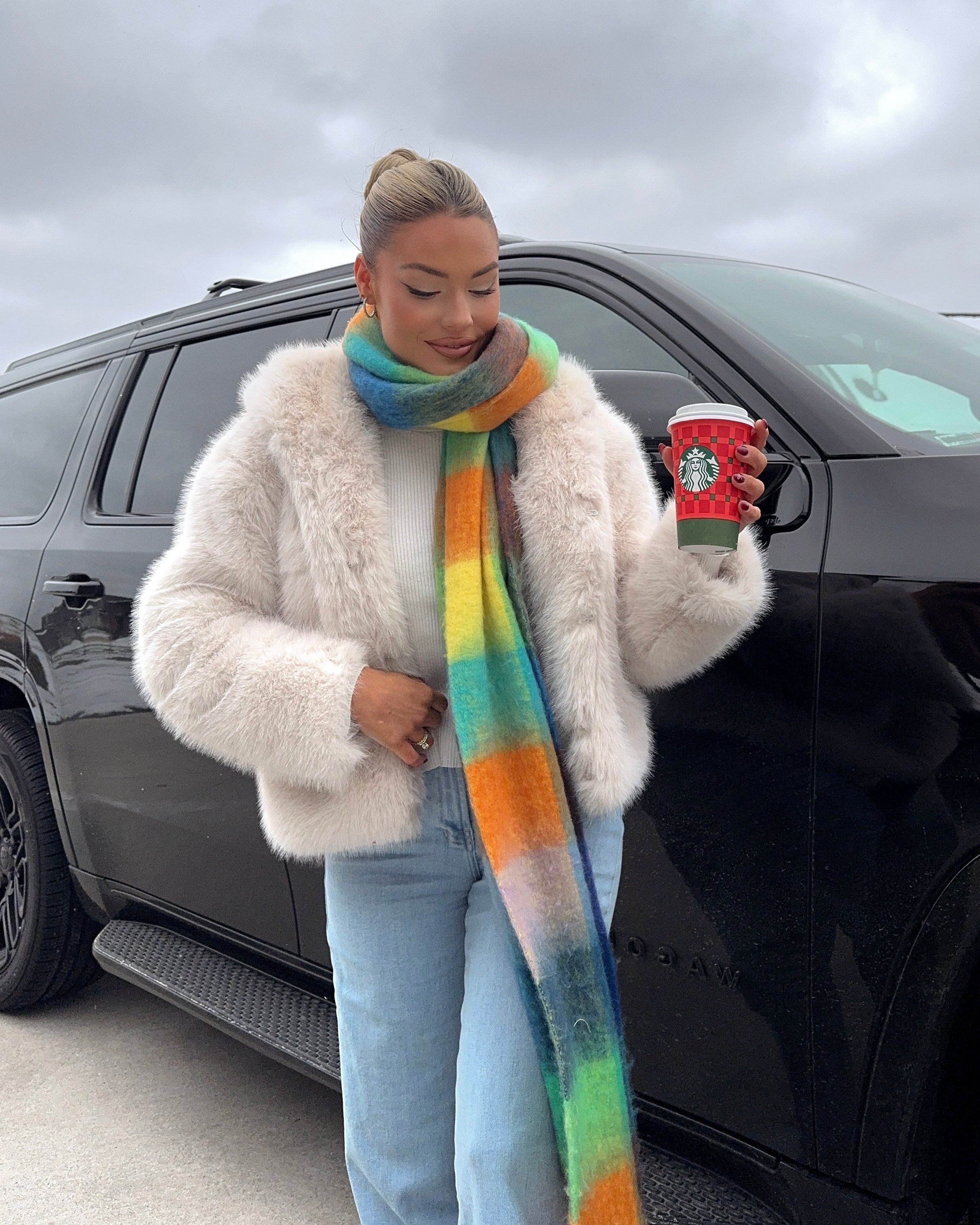 ST. MORTIZ FAUX FUR COAT IVORY – THIRTYWAY