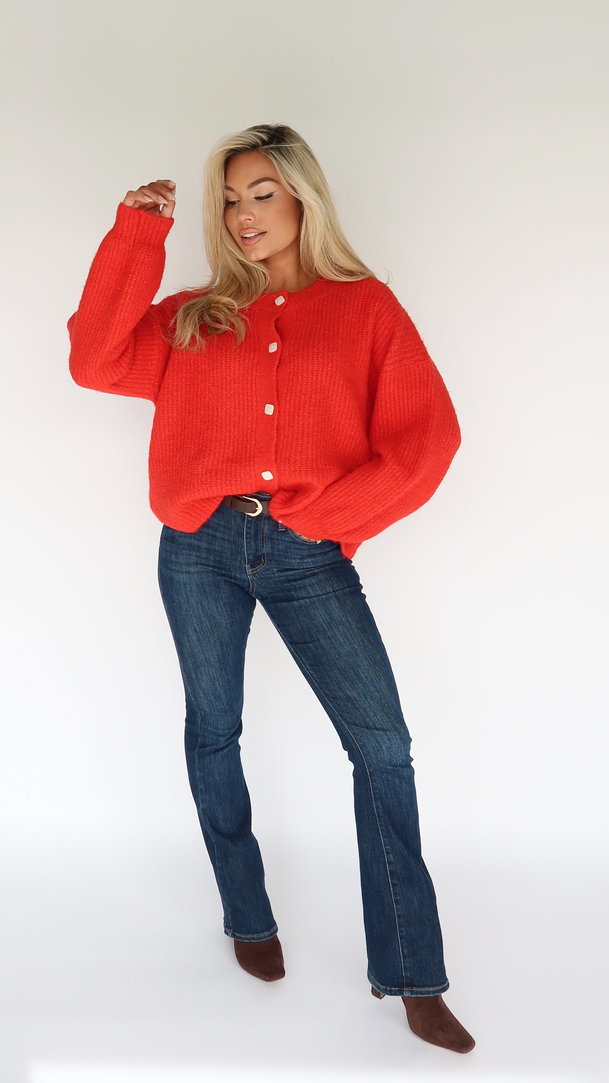 MELVILLE CARDIGAN RED