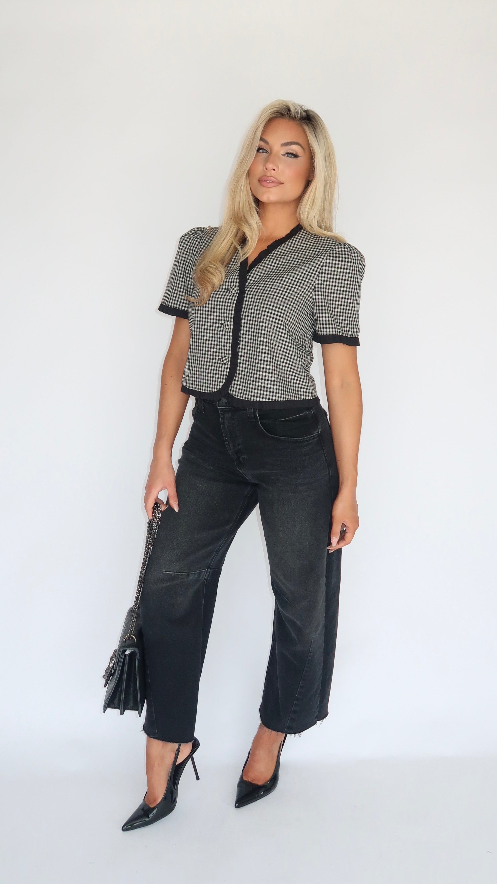 BIRCH GINGHAM TOP