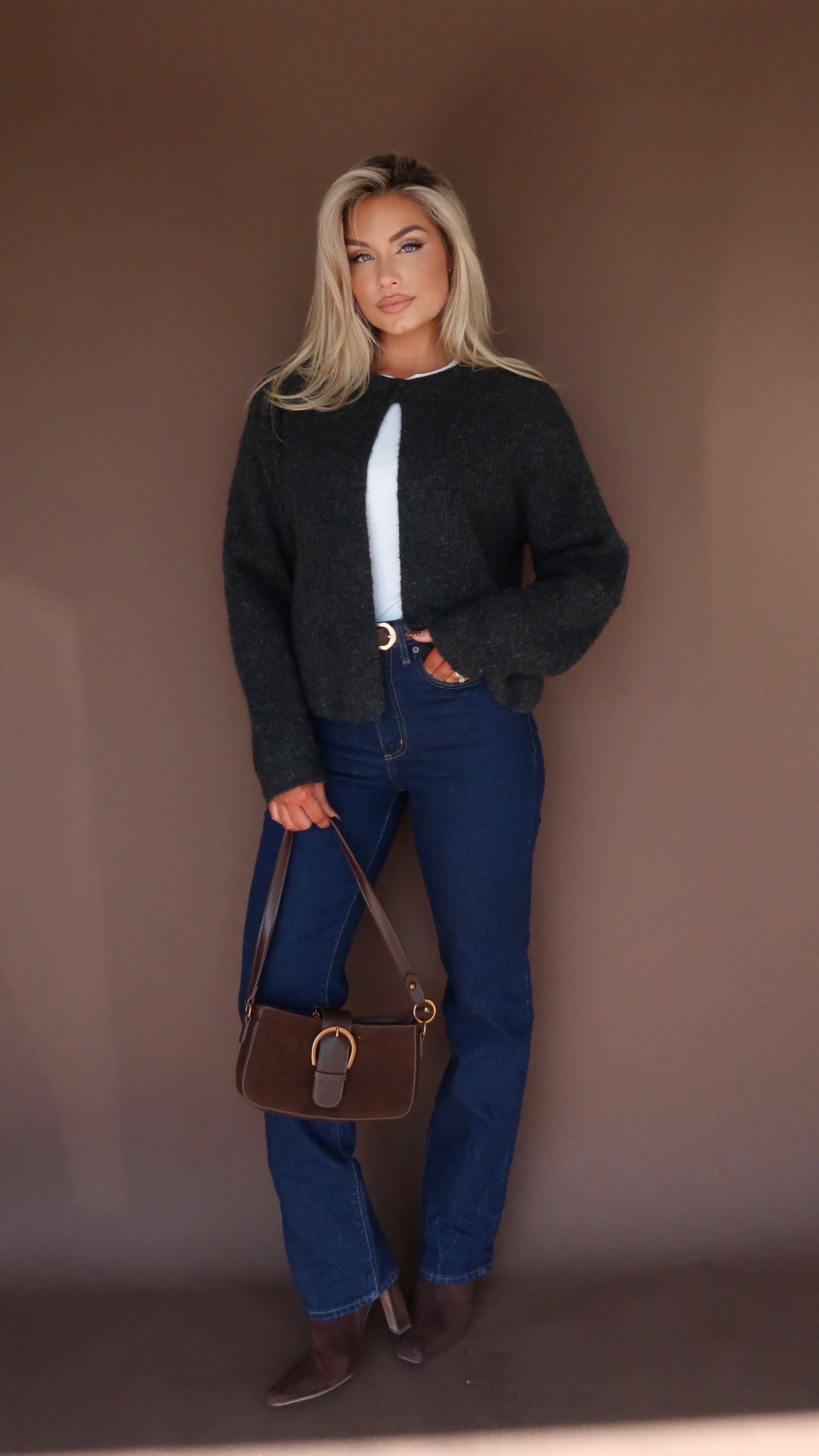 ASHWOOD CHARCOAL GREY CARDIGAN