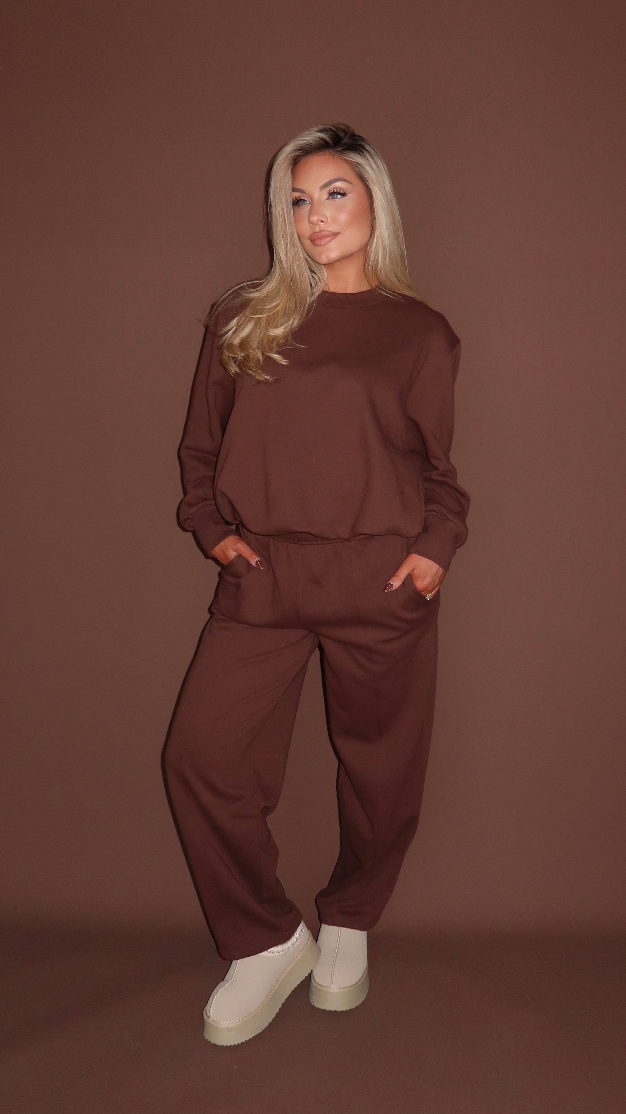TEDDI BUBBLE CREWNECK BROWN