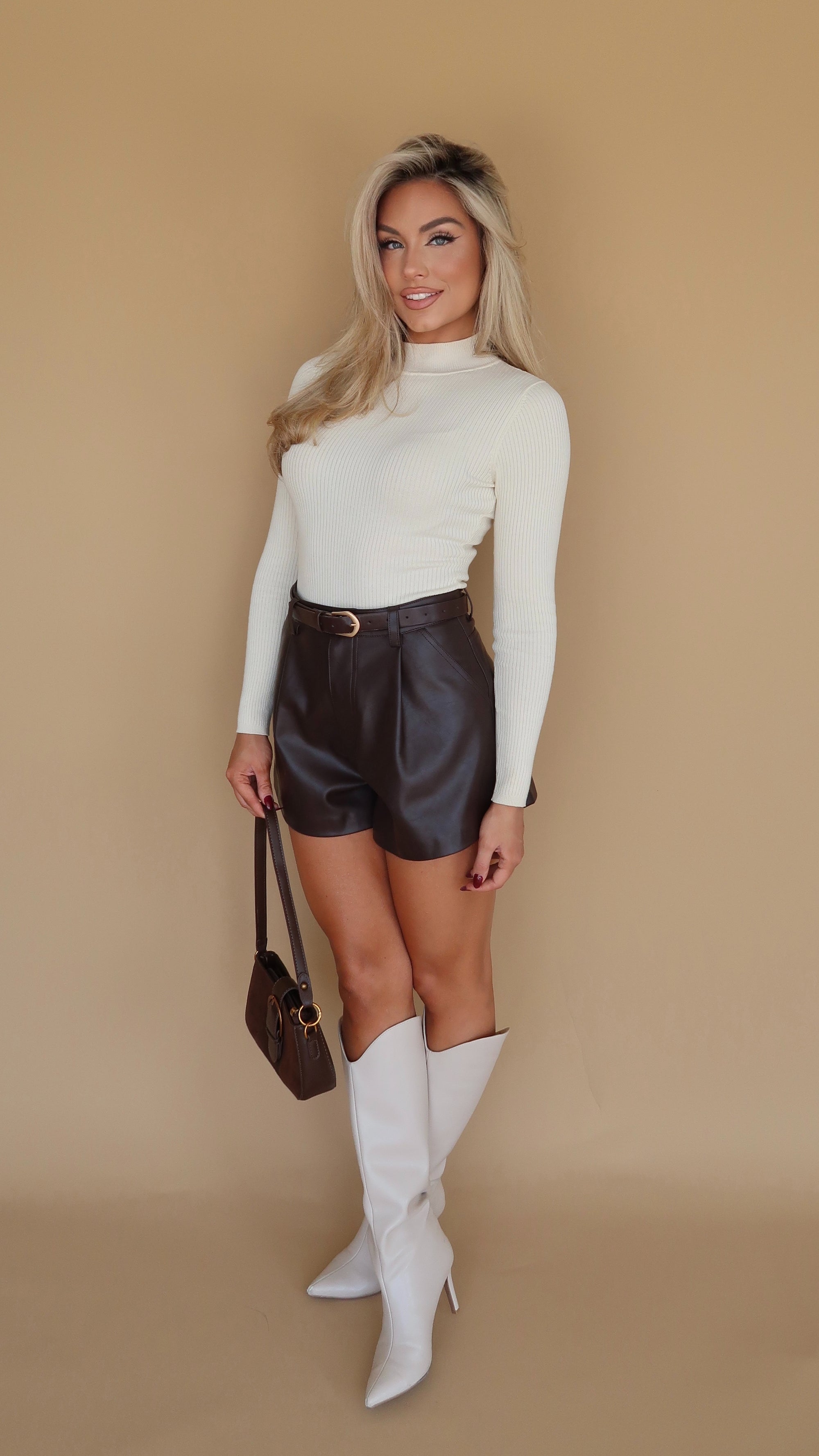 STAPLE CREAM RIBBED BODYSUIT