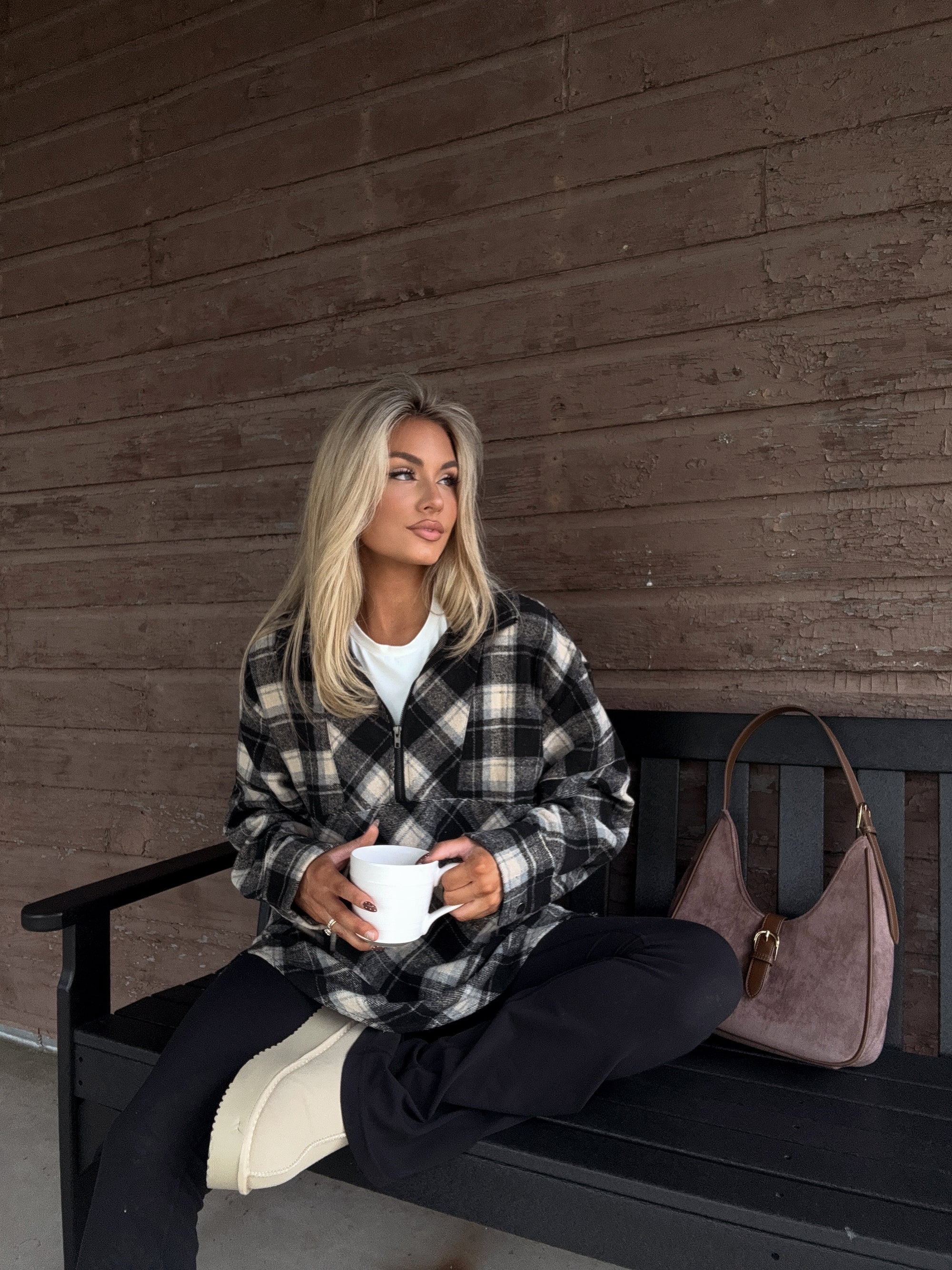 FIRESIDE PLAID PULLOVER