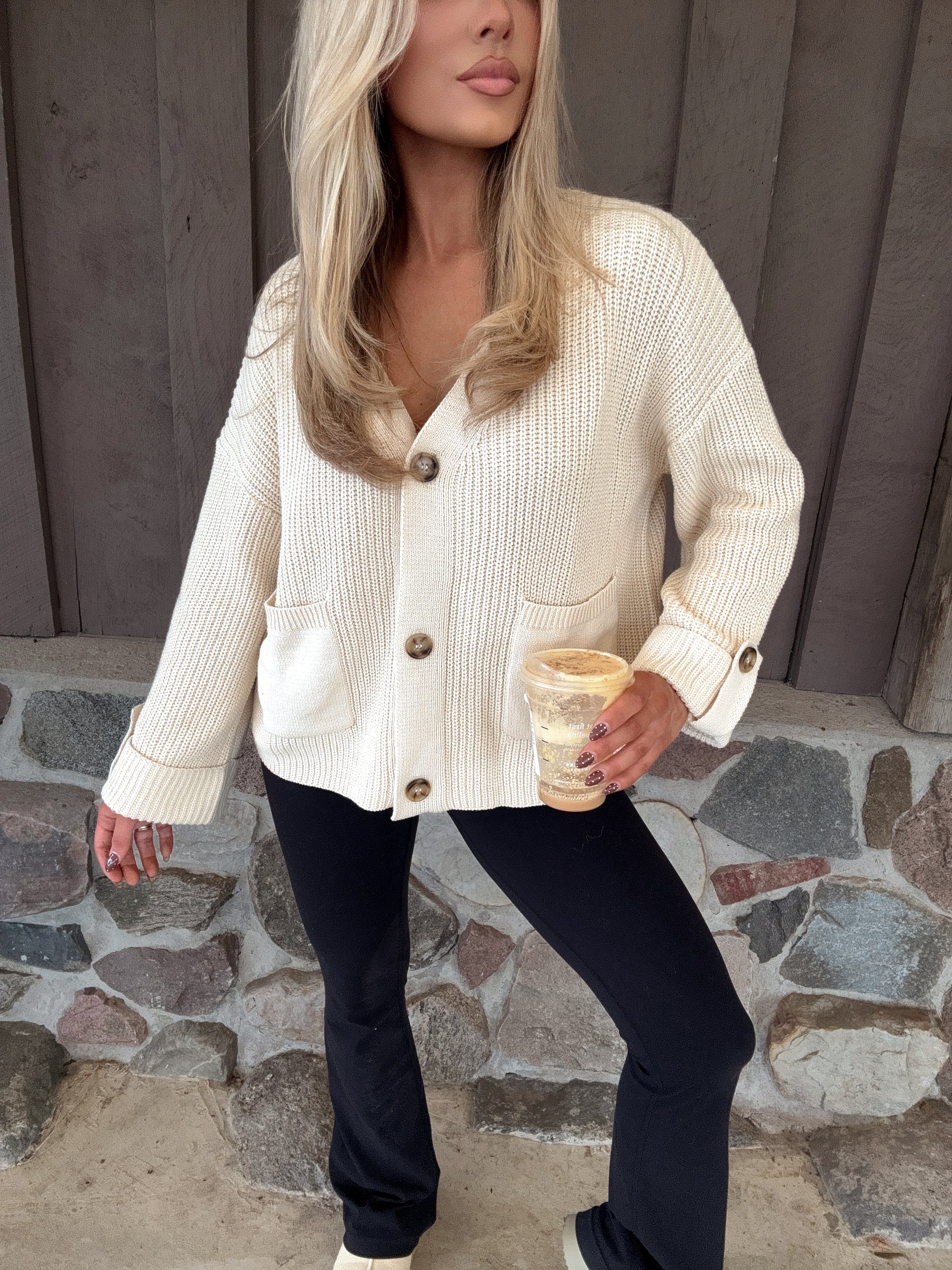 KENNA CHUNKY KNIT OVERSIZED CARDIGAN