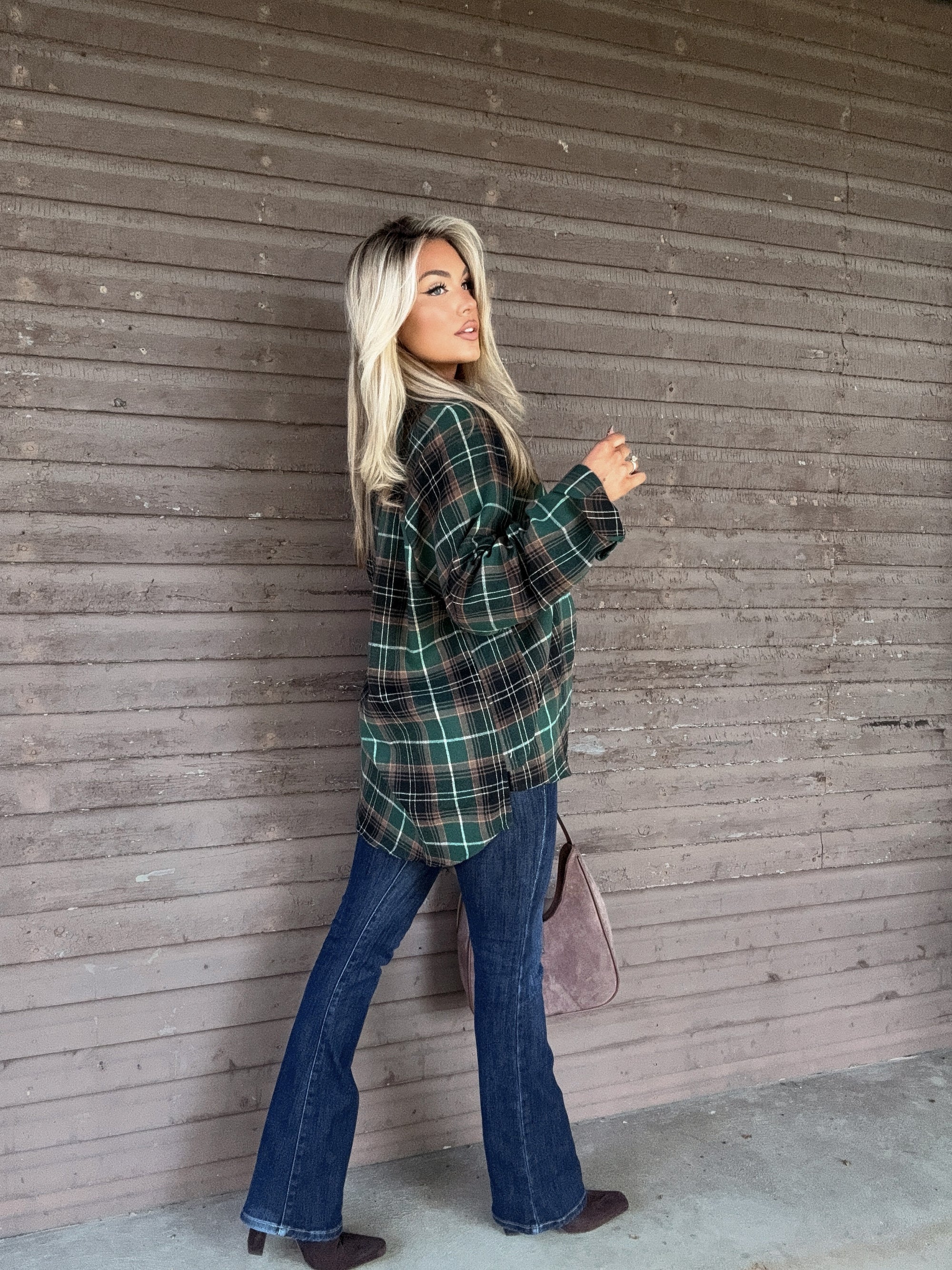 AUGUST GREEN PLAID FLANNEL