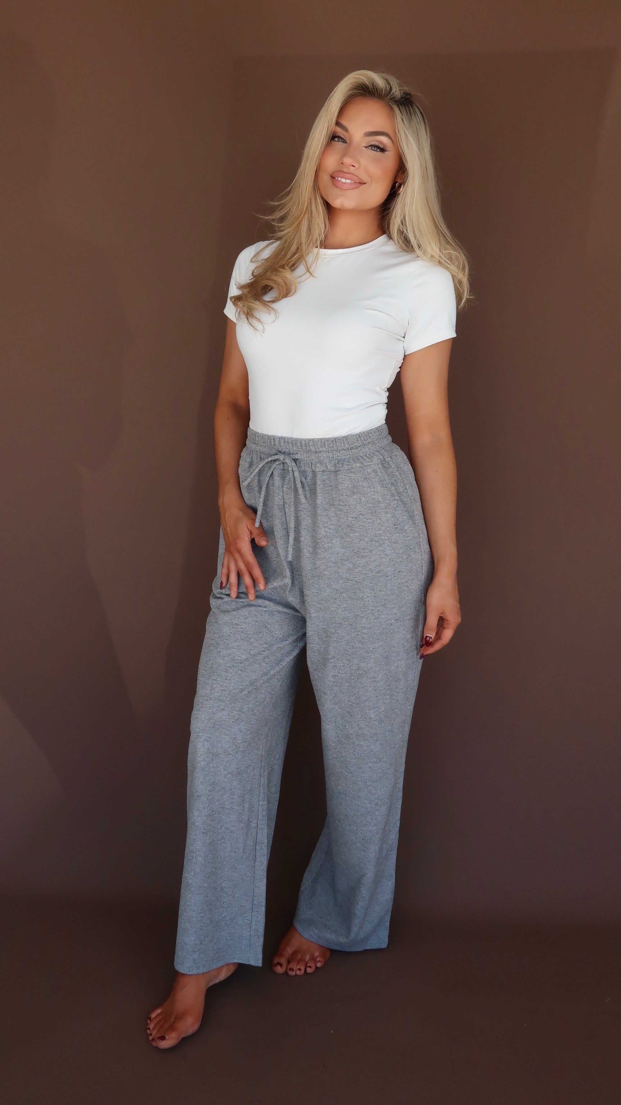 BARREL SWEATPANTS HEATHER GREY