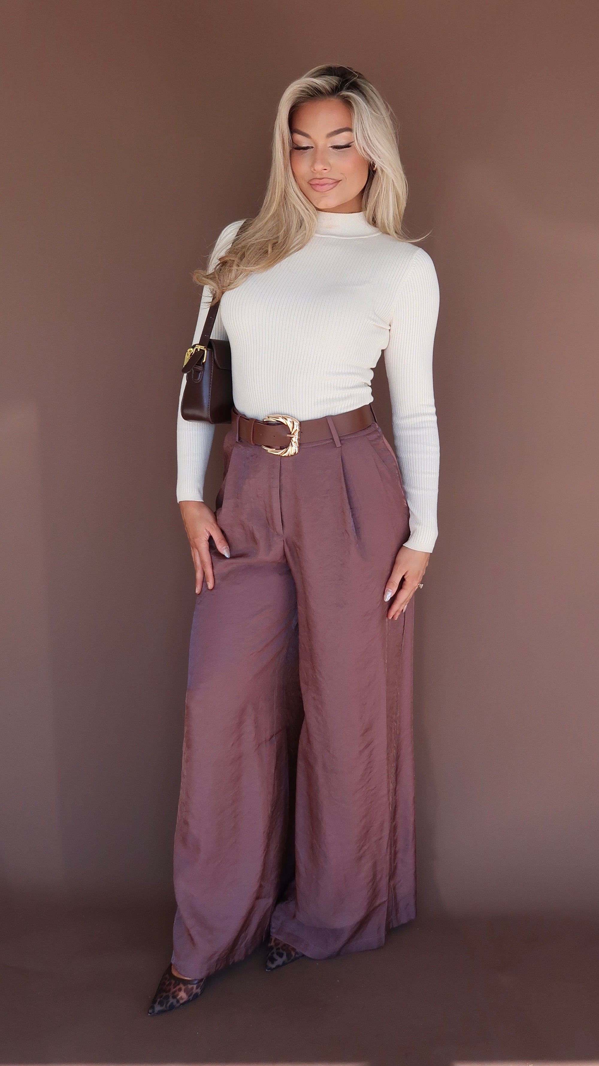 WILLA WIDE LEG PALAZZO BELTED TROUSER