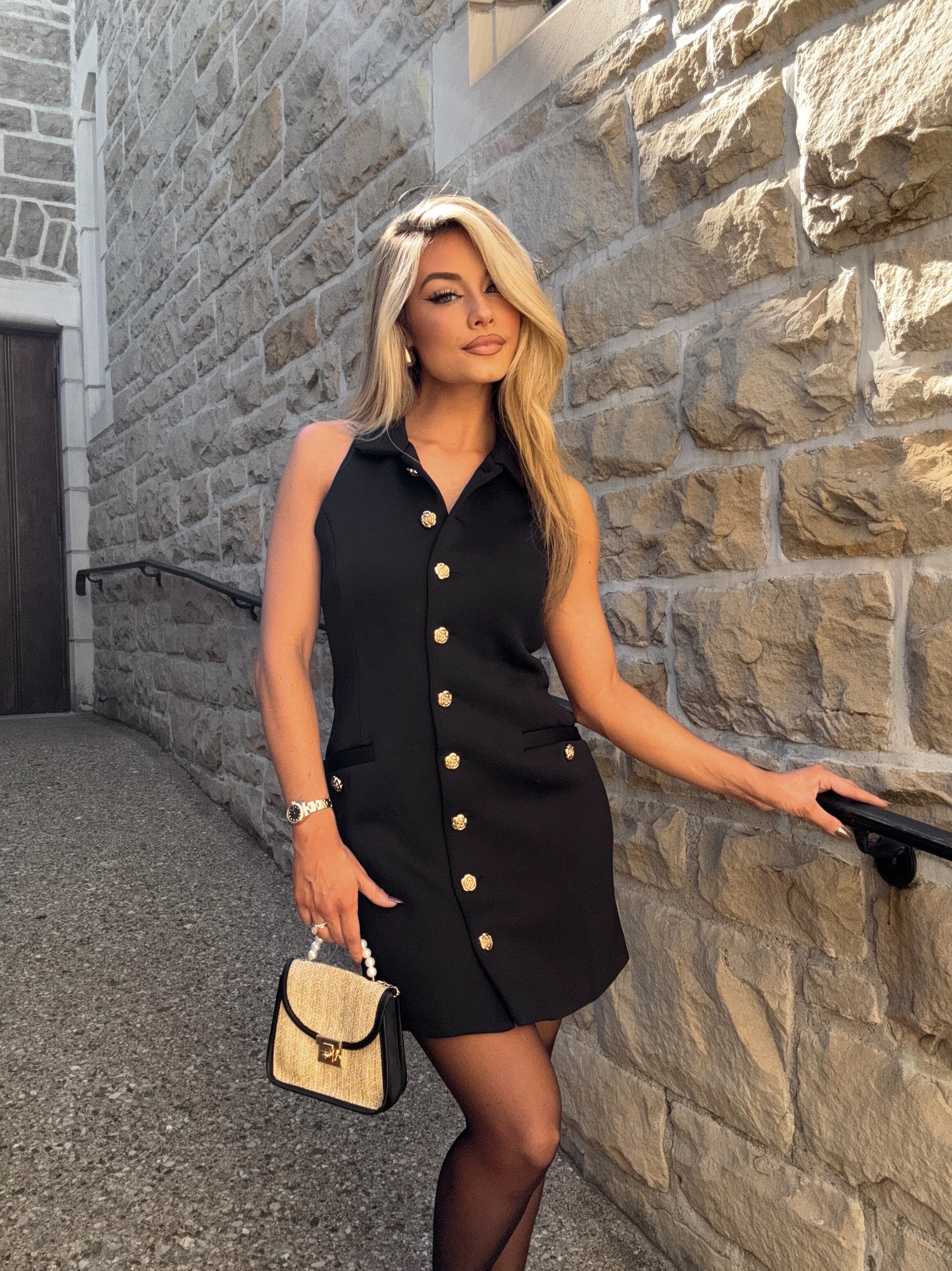 NADINE HALTER MINI DRESS