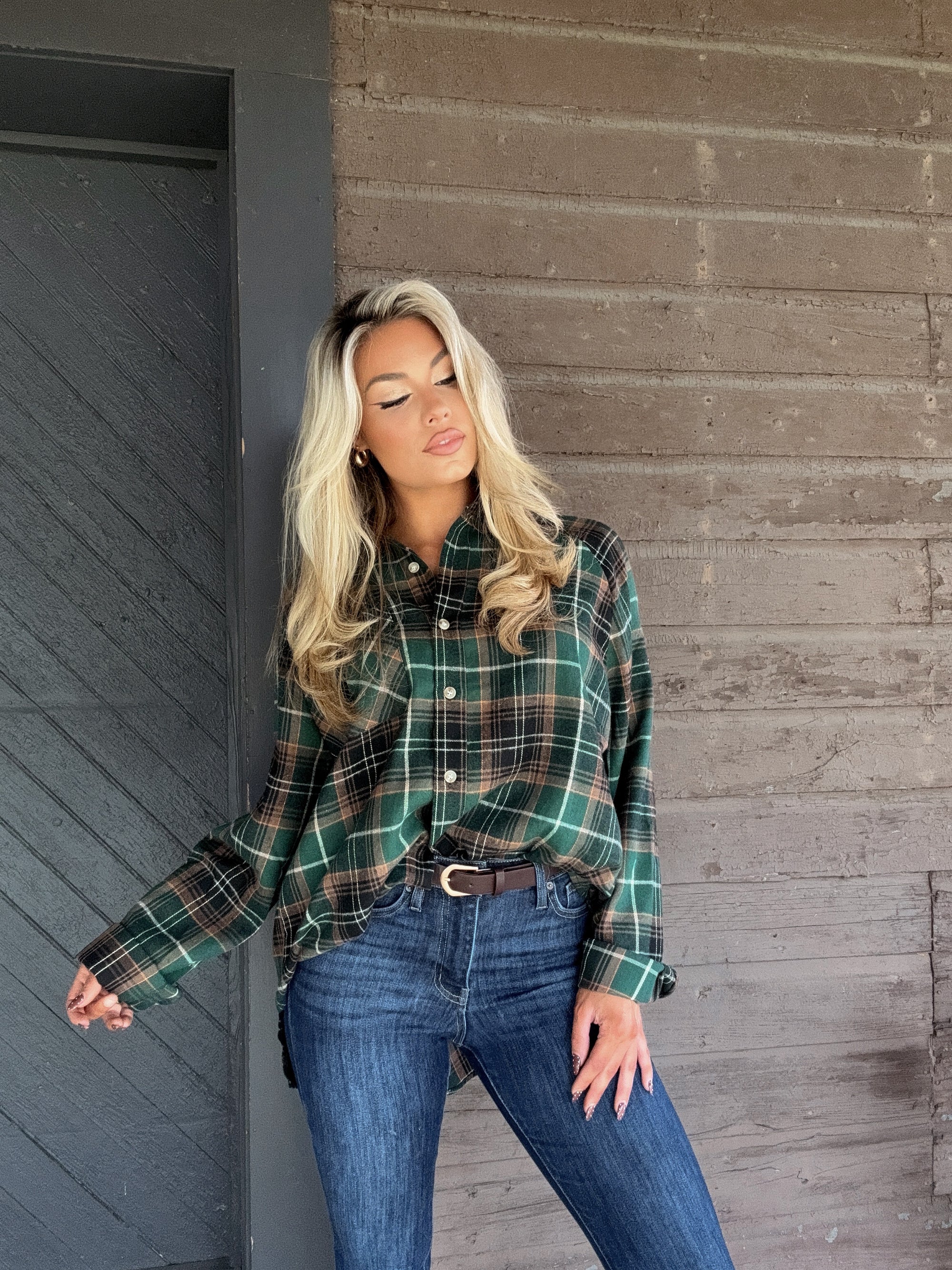 AUGUST GREEN PLAID FLANNEL