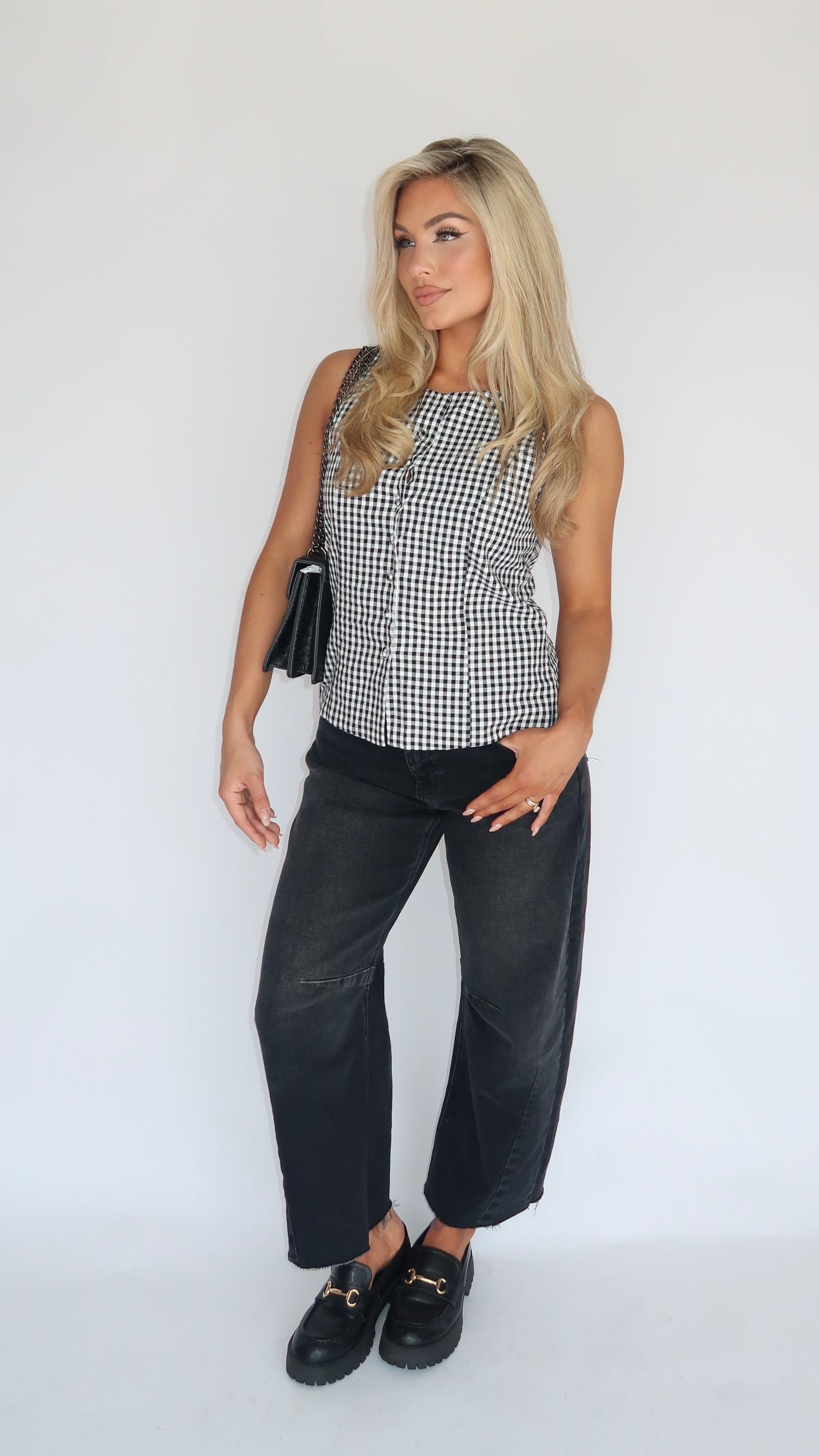 HARVEST CHECK GINGHAM TOP