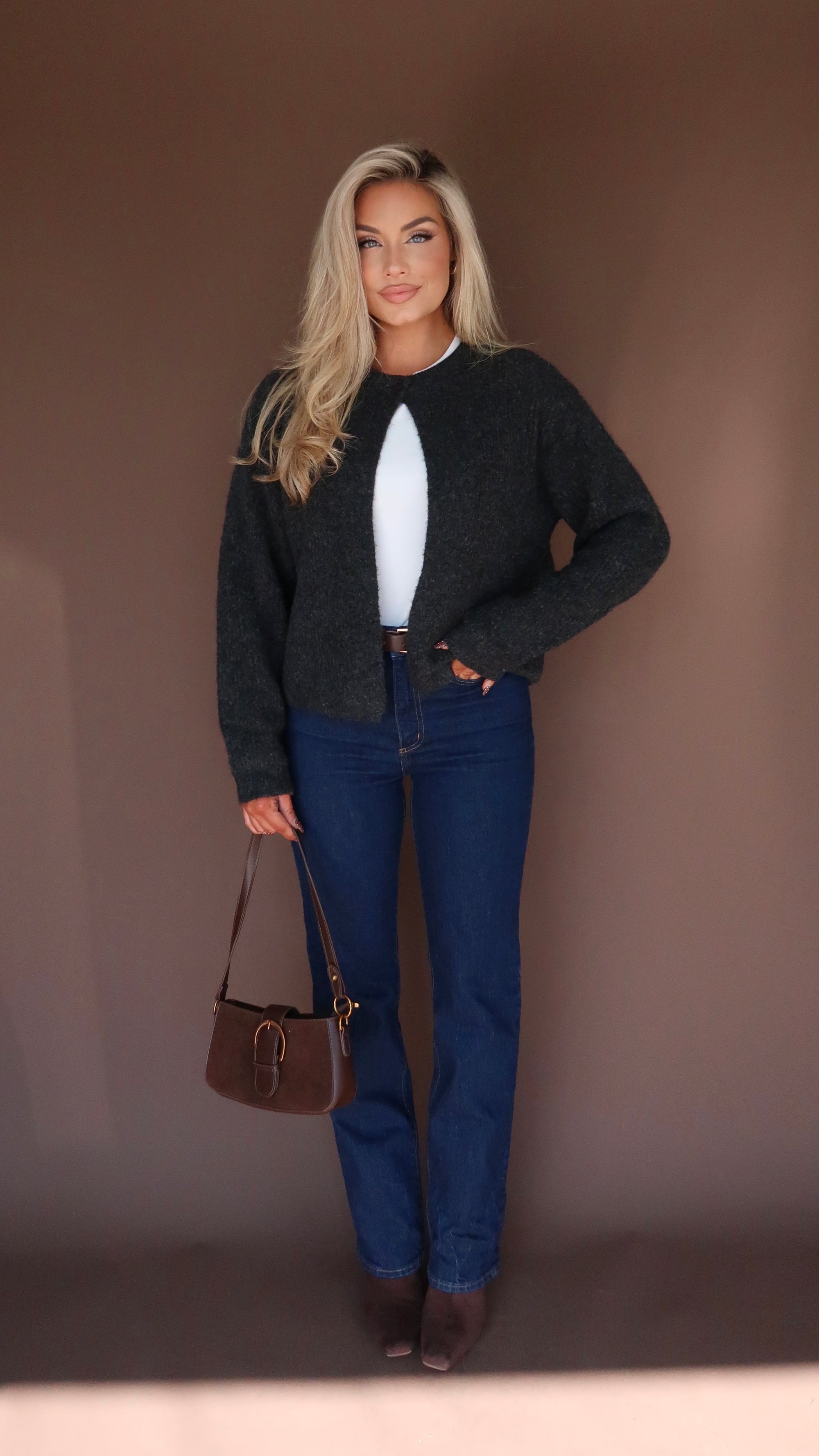 ASHWOOD CHARCOAL GREY CARDIGAN