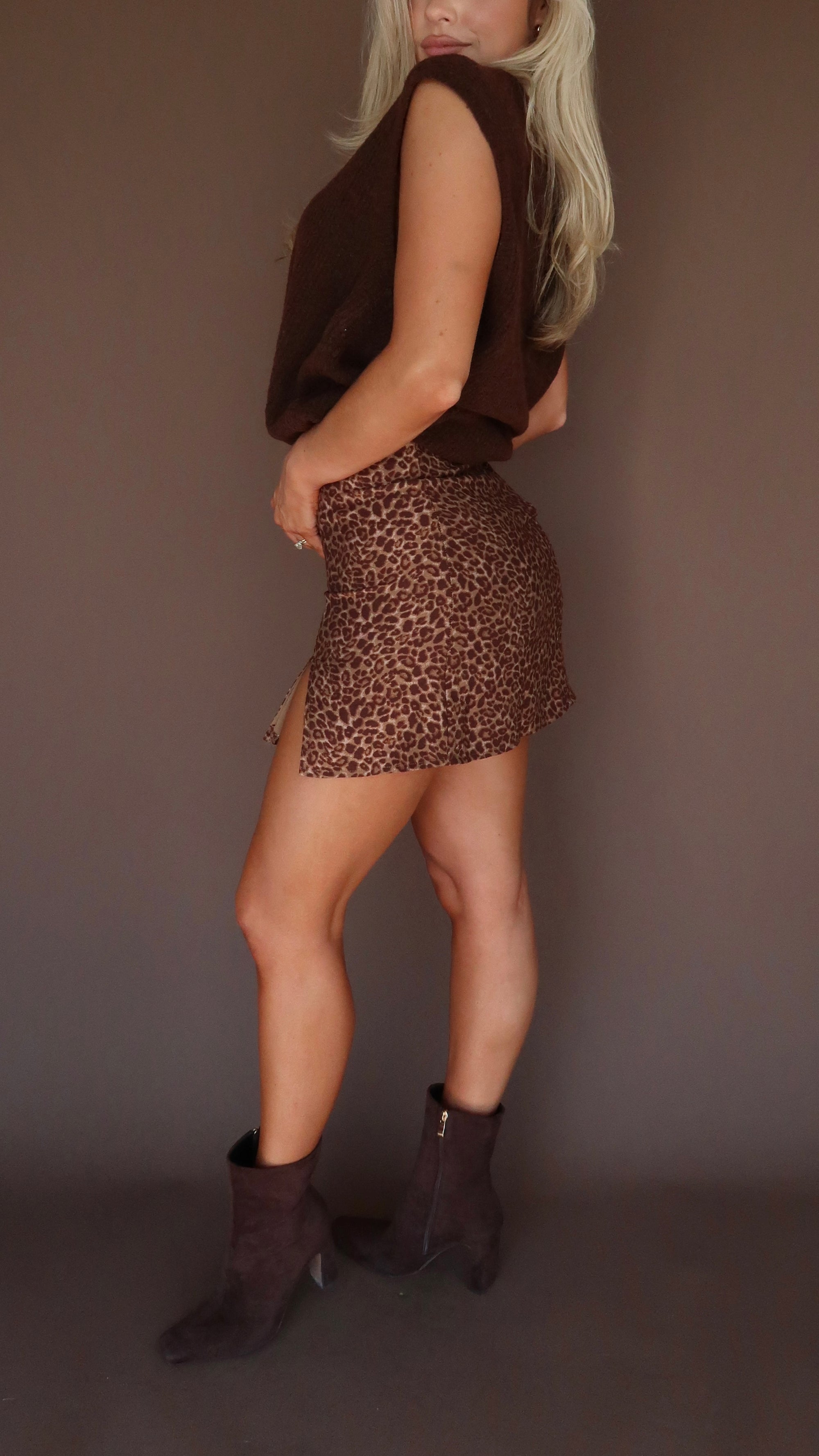 LILIANA LEOPARD MINI SKIRT