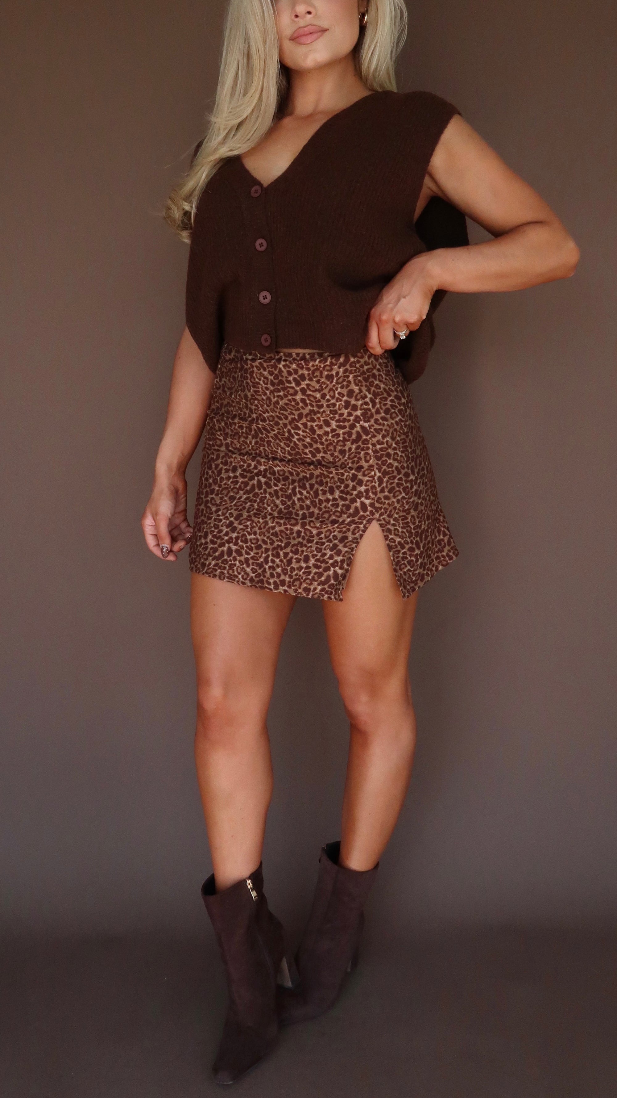 LILIANA LEOPARD MINI SKIRT