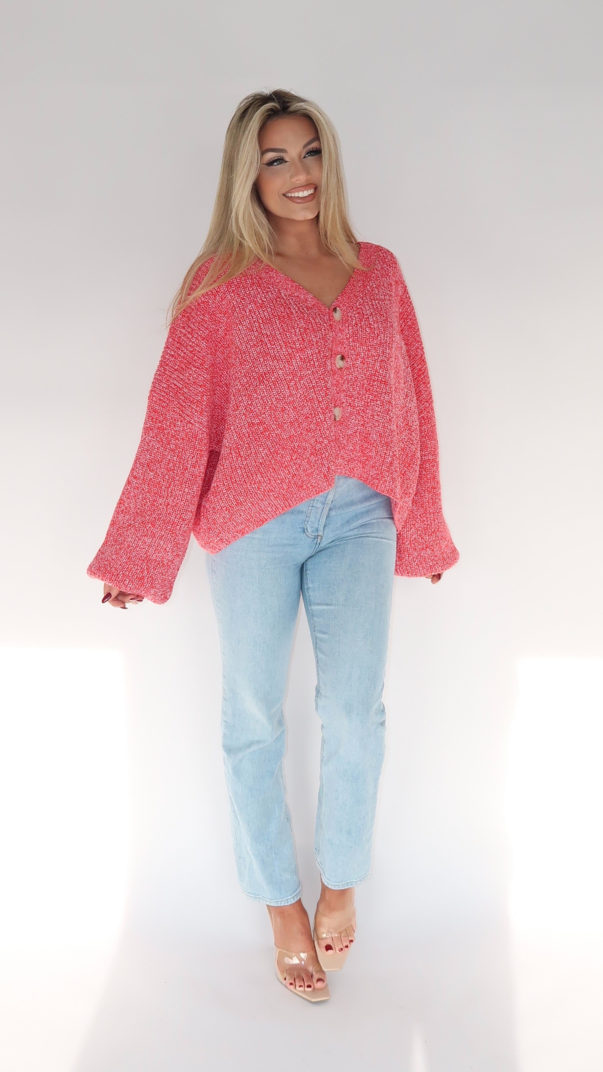 WINTER BLISS CHUNKY SWEATER RED