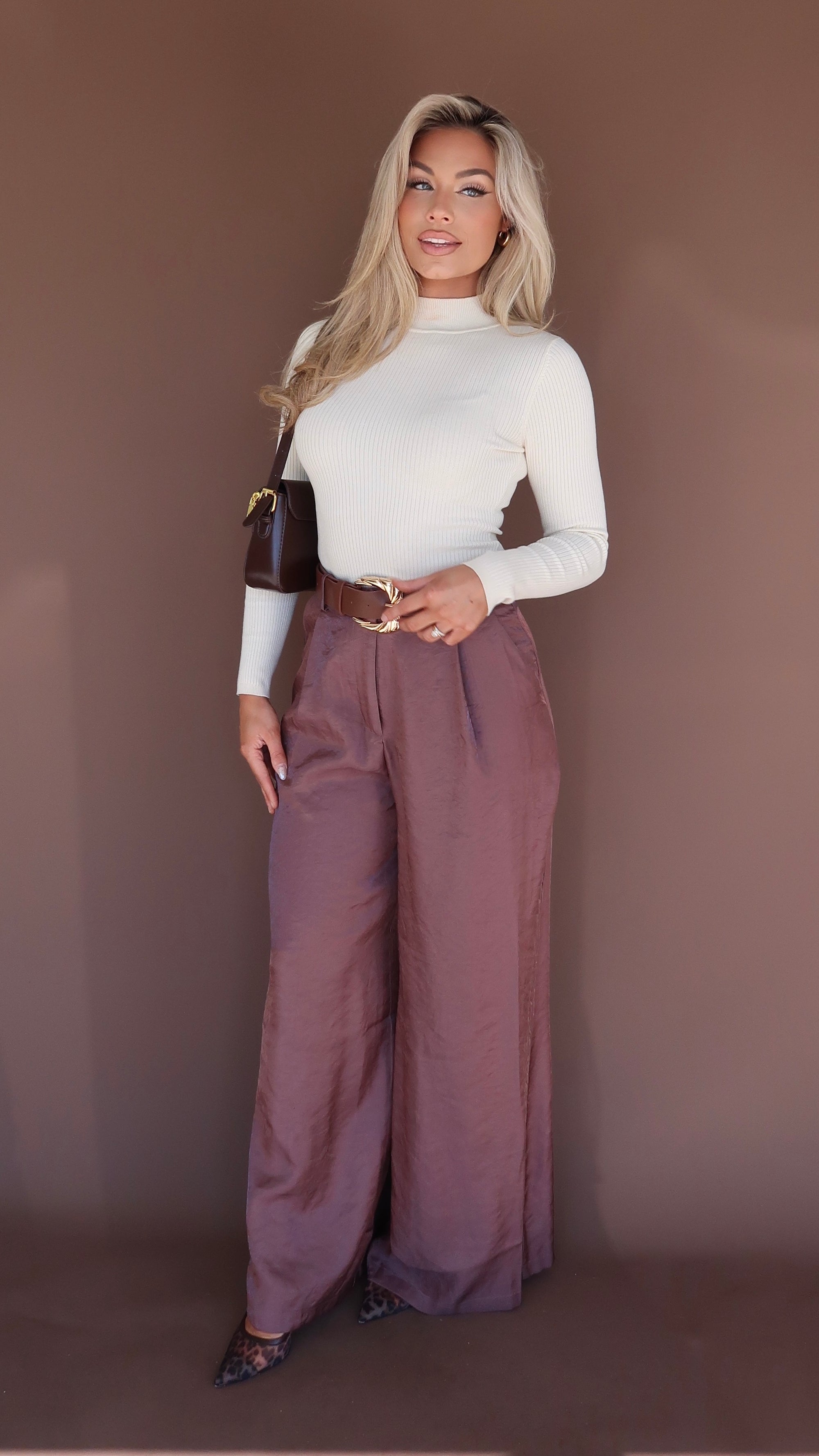 WILLA WIDE LEG PALAZZO BELTED TROUSER