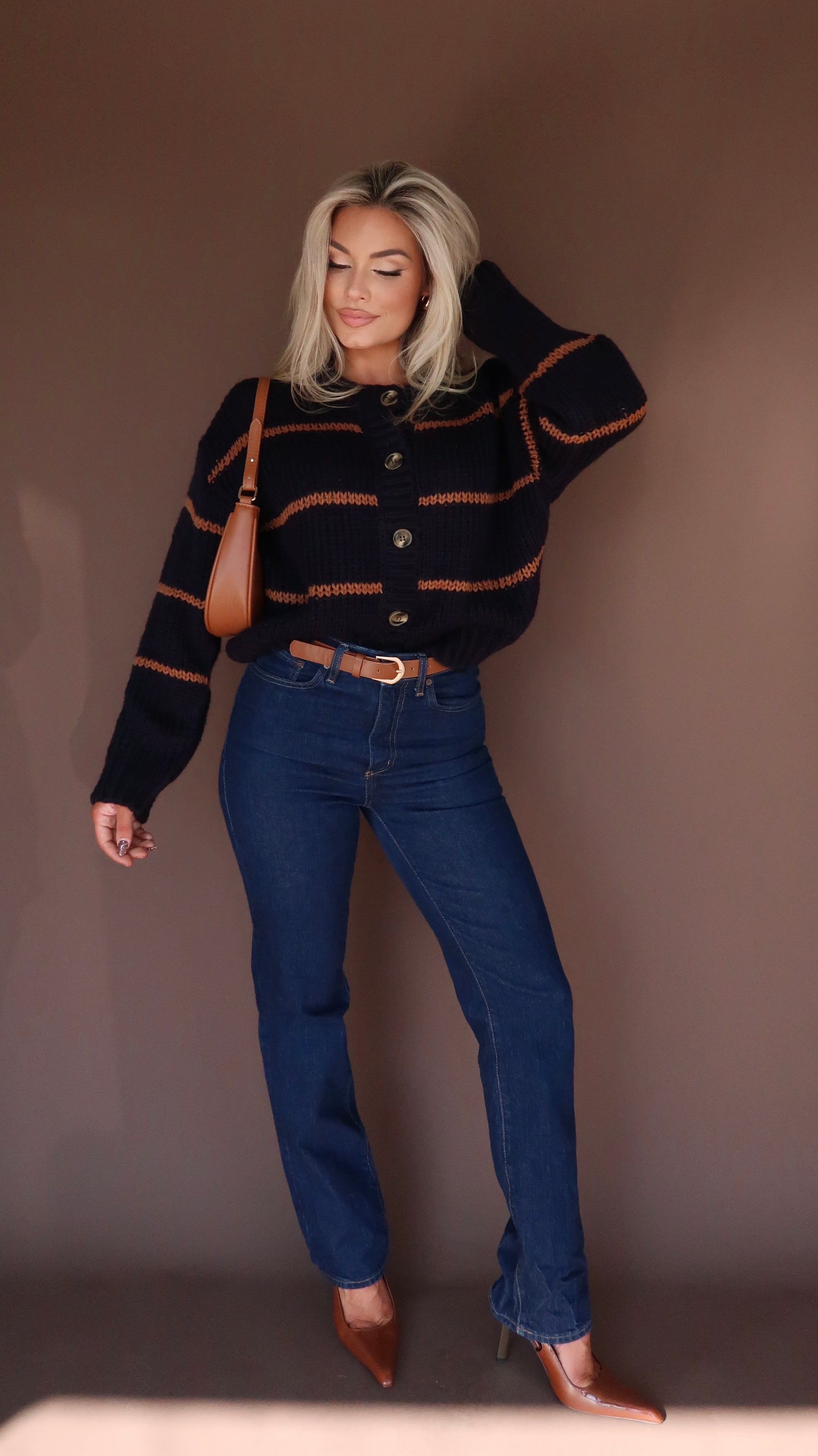 PENNIE STRIPED CARDIGAN