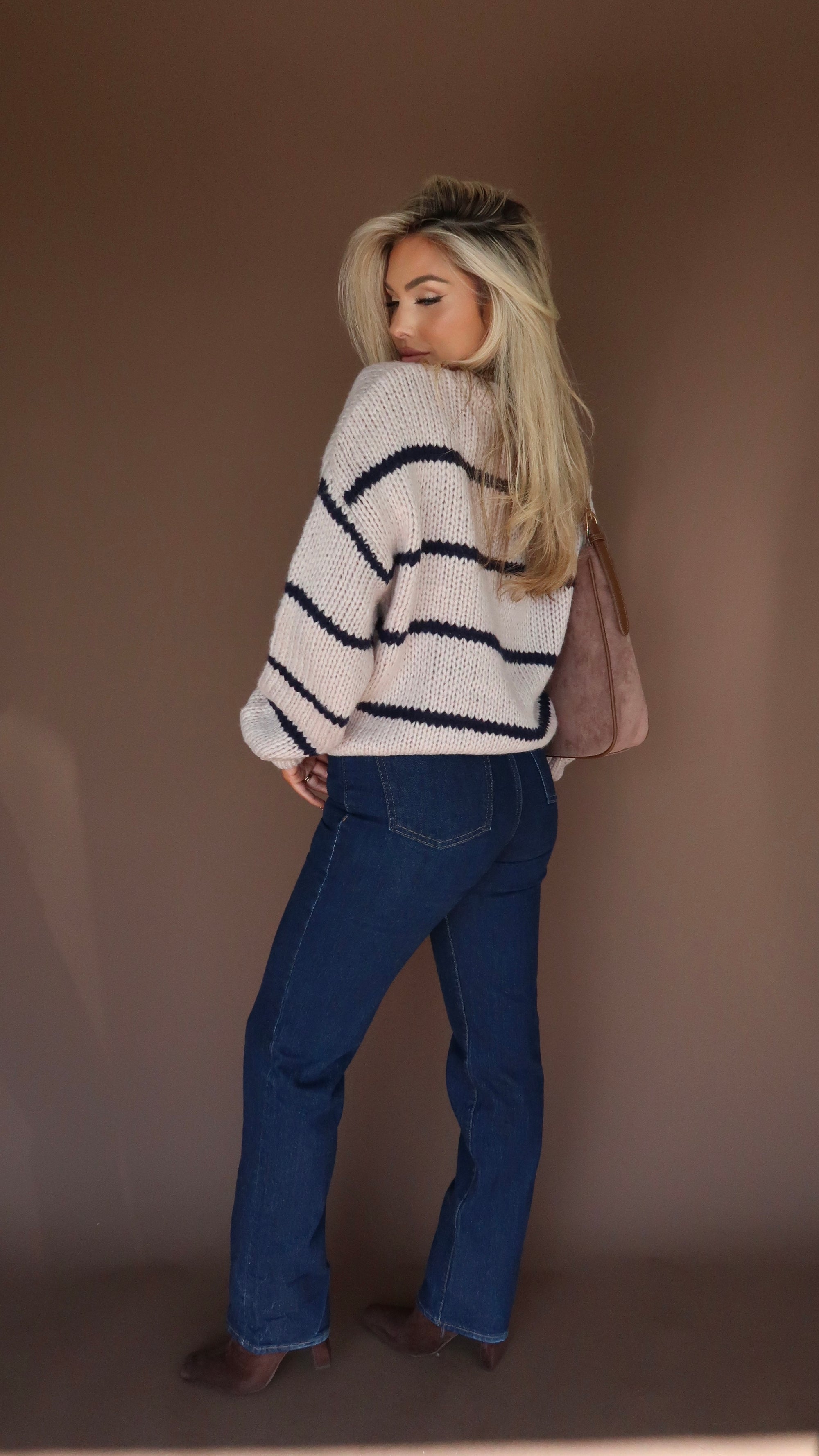 WOODLEY KNIT SWEATER BLACK/GREY