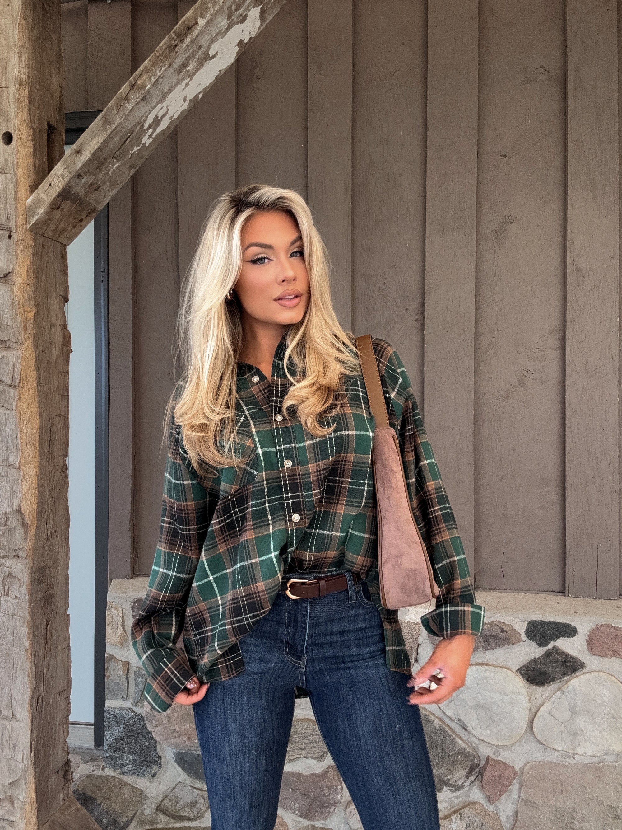 AUGUST GREEN PLAID FLANNEL