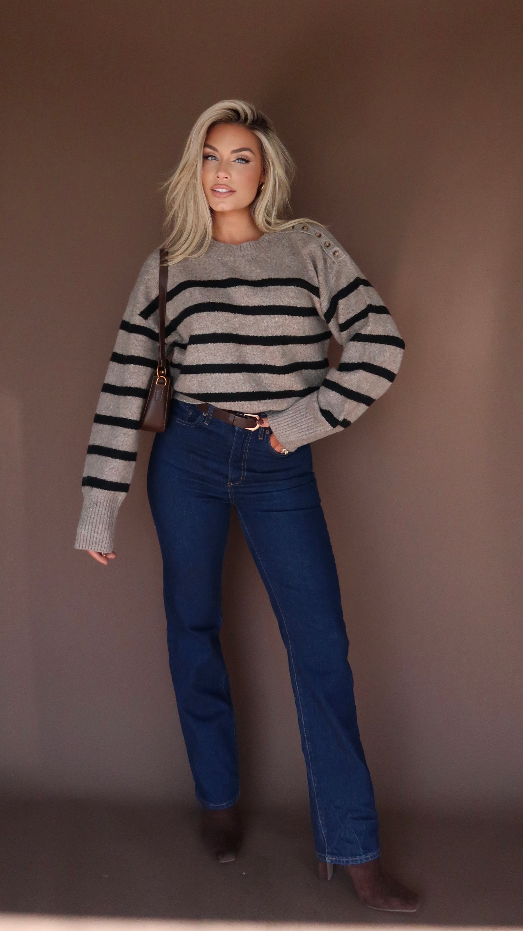 ROWAN STRIPED SWEATER