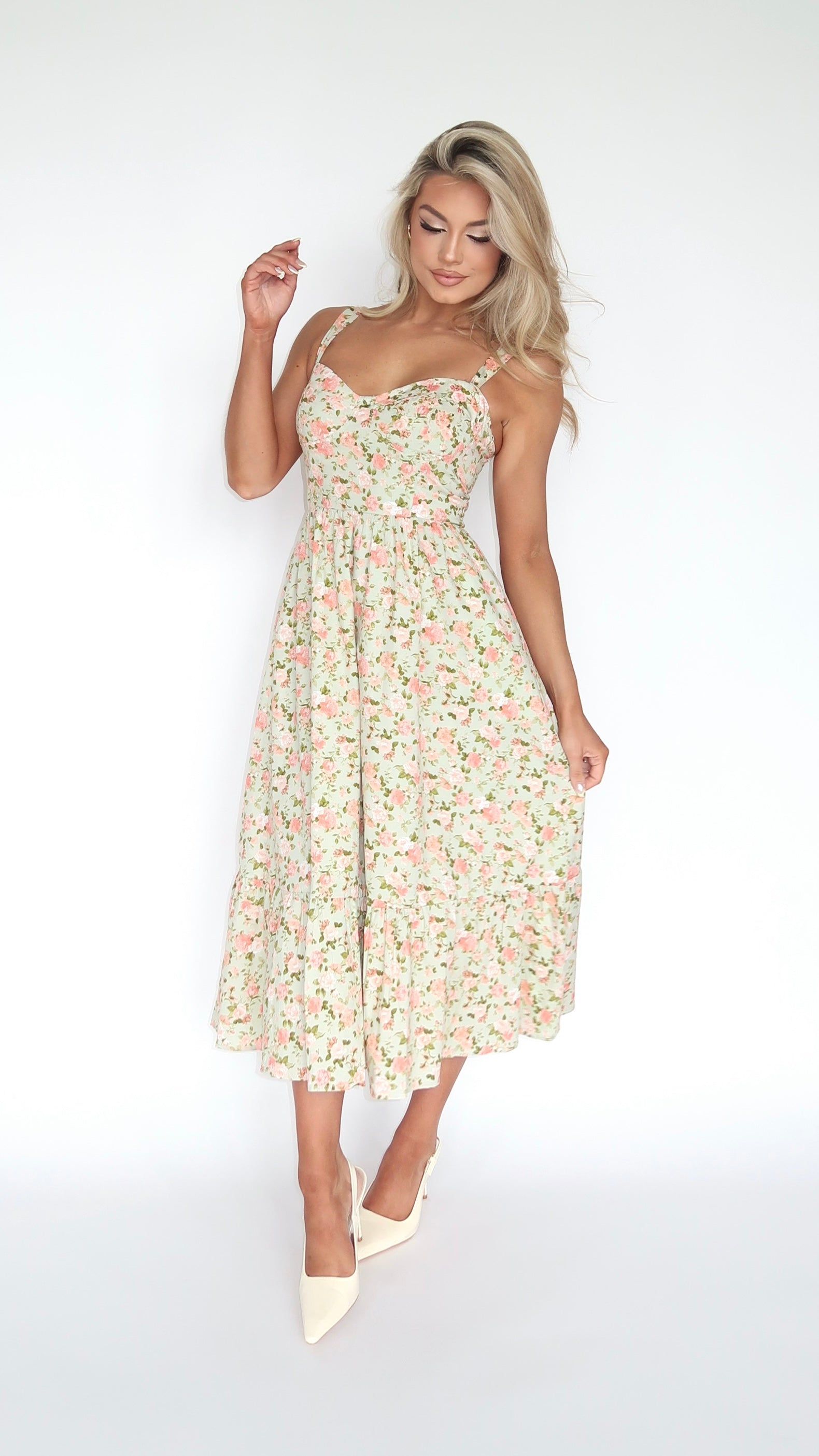 LILY FLORAL MIDI DRESS