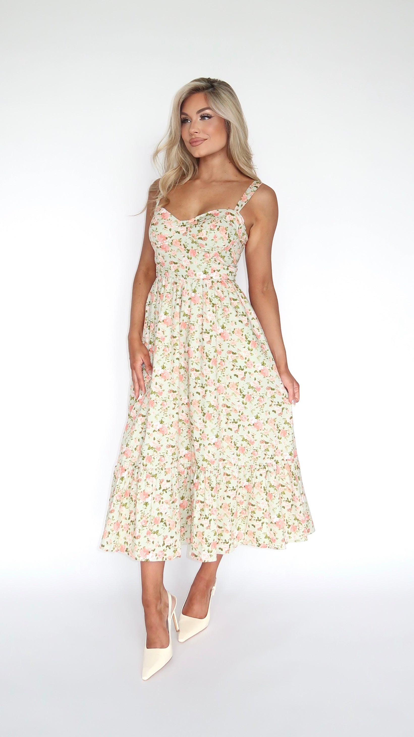 LILY FLORAL MIDI DRESS