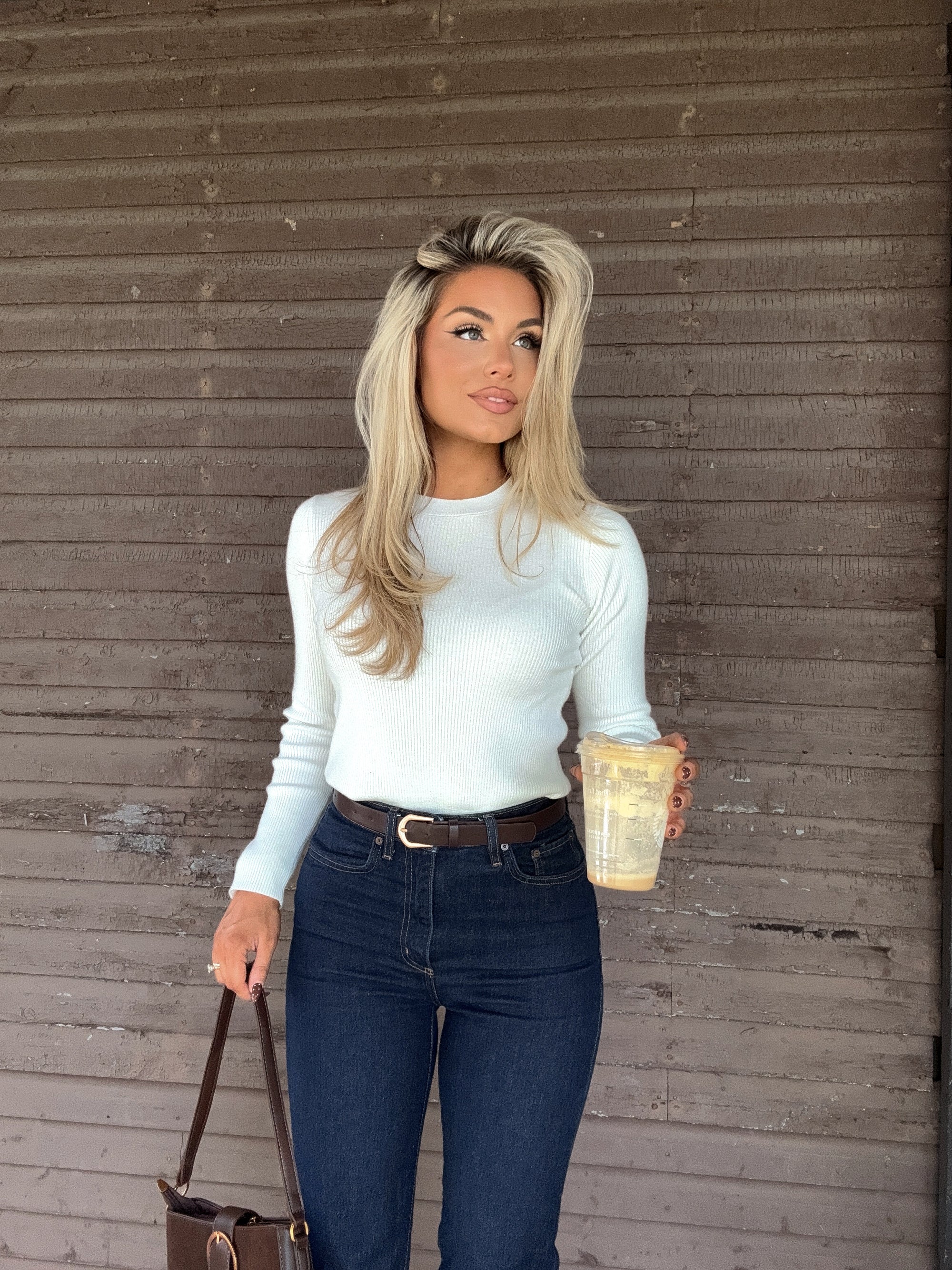 CHAI RIBBED MOCK NECK SWEATER CREAM