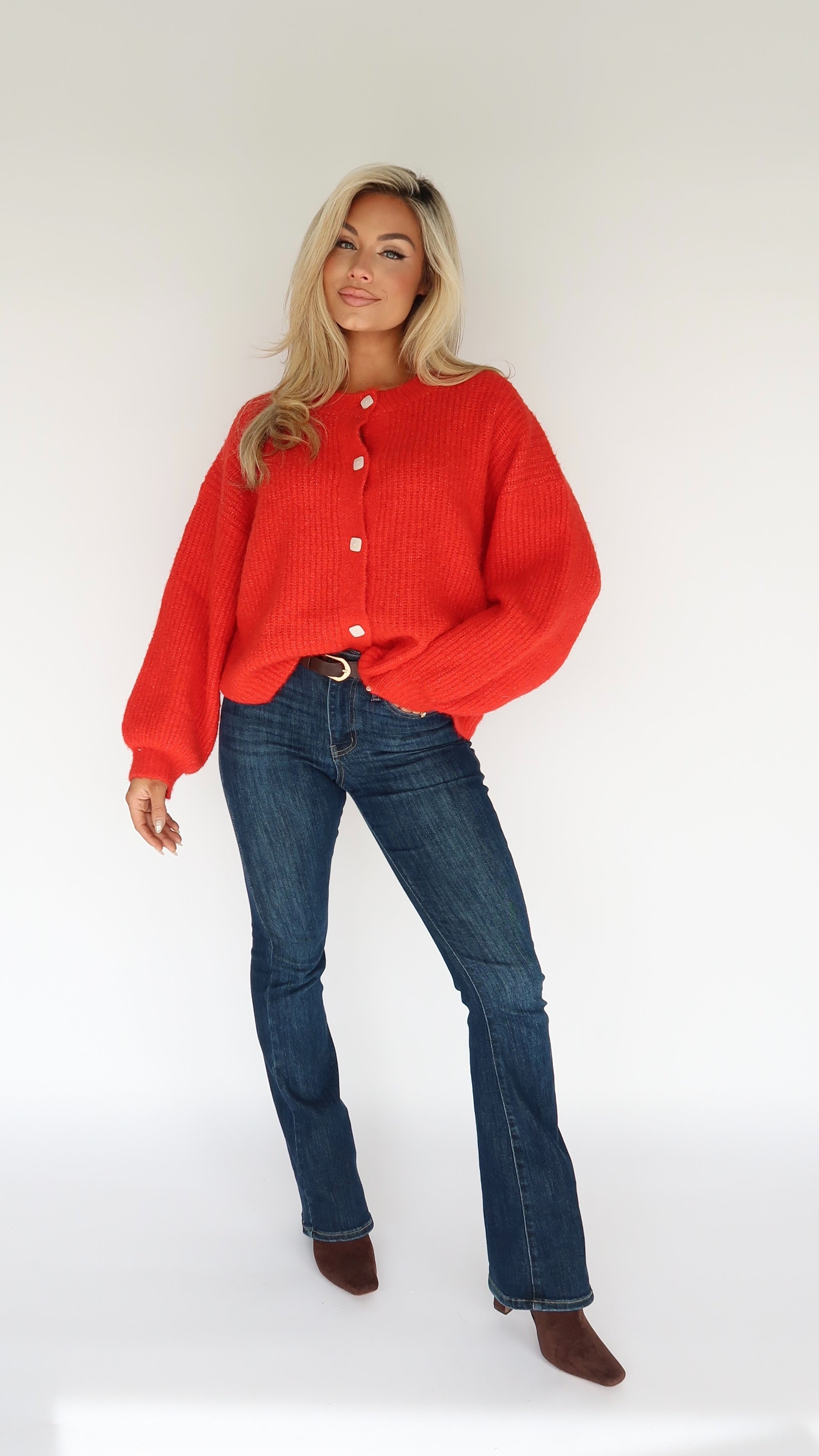 MELVILLE CARDIGAN RED