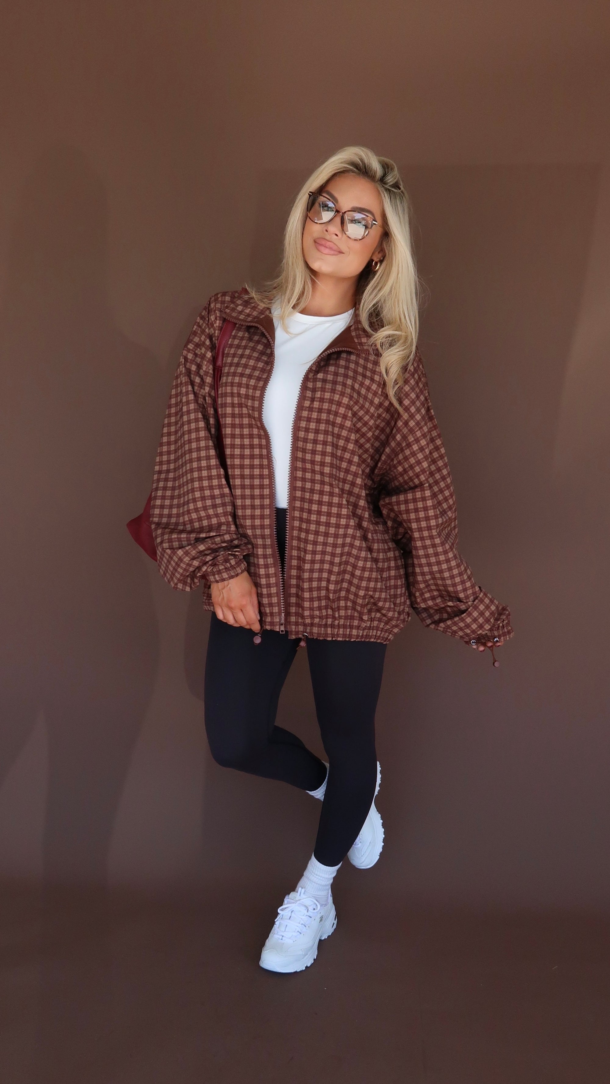 MAPLE GINGHAM WINDBREAKER