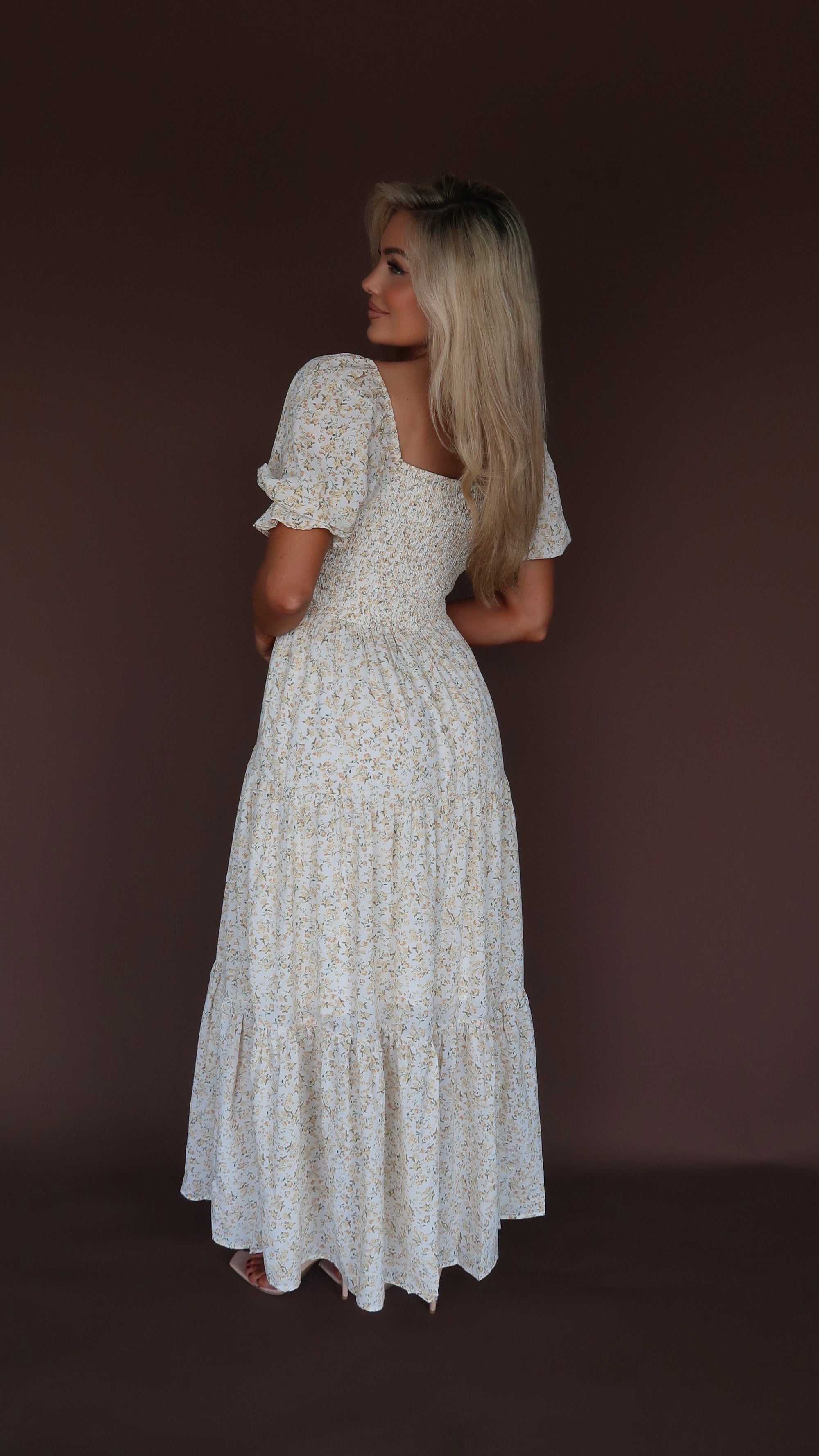 HEARTHSIDE FLORAL MAXI DRESS