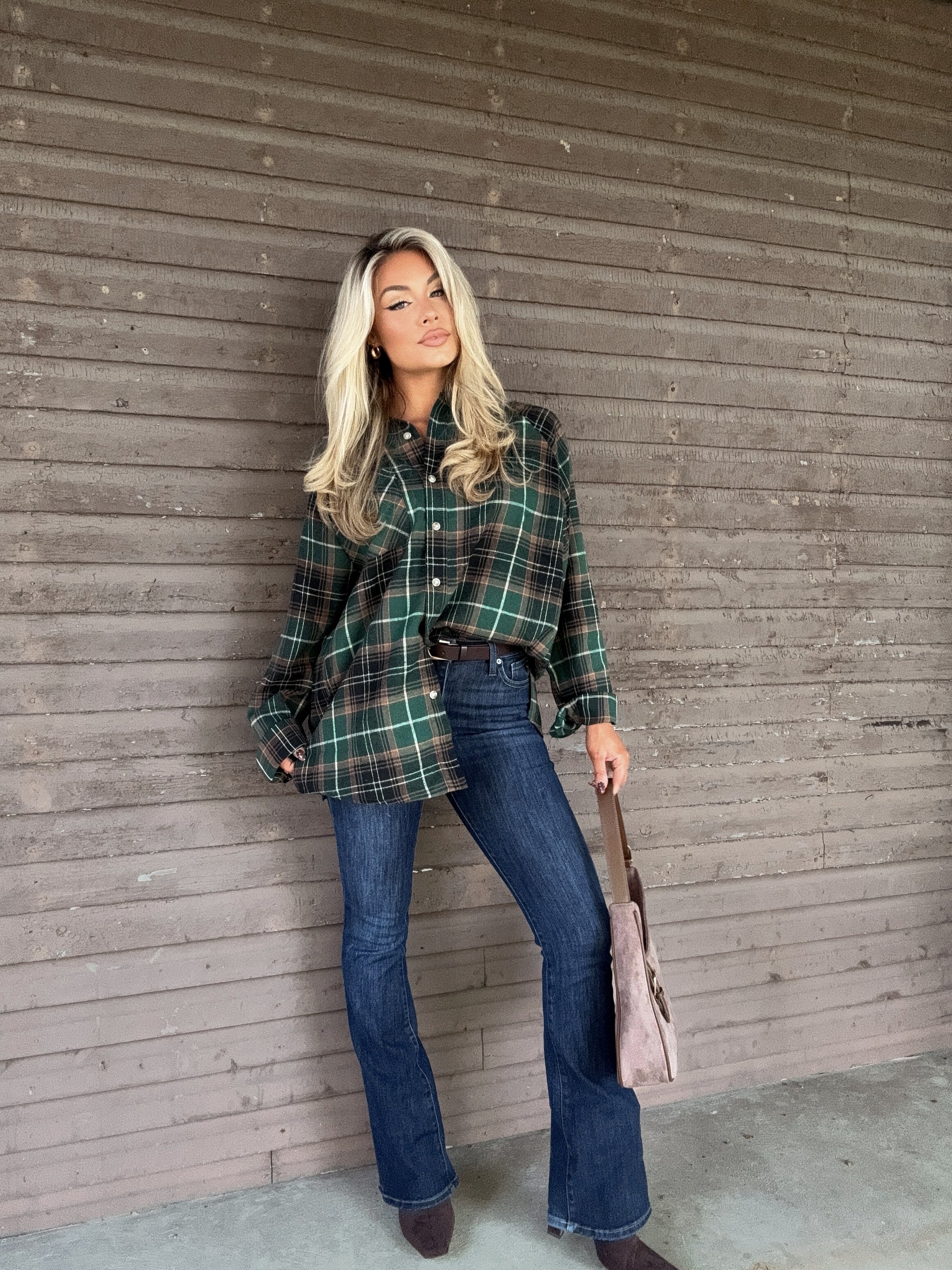 AUGUST GREEN PLAID FLANNEL