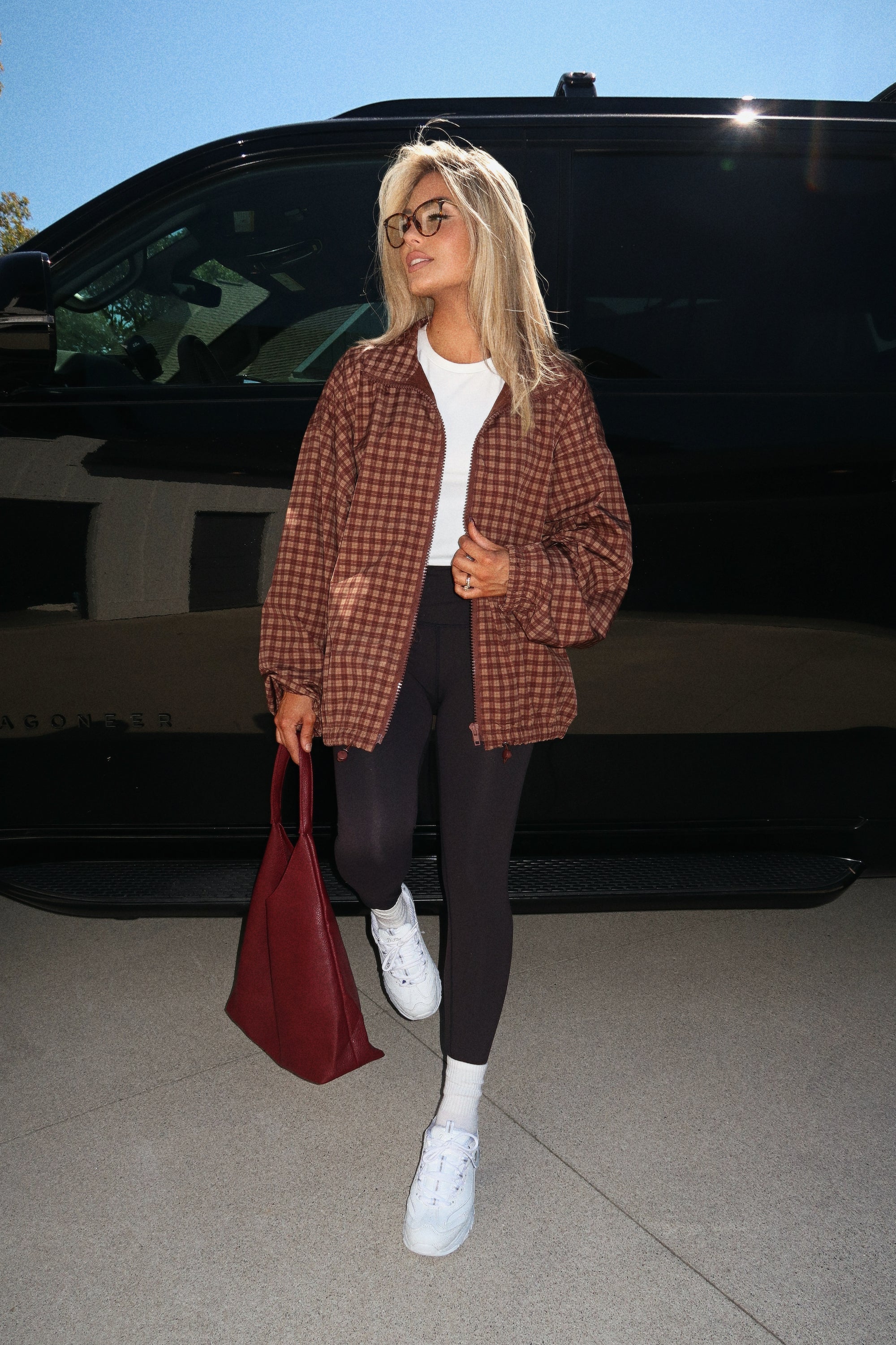 MAPLE GINGHAM WINDBREAKER