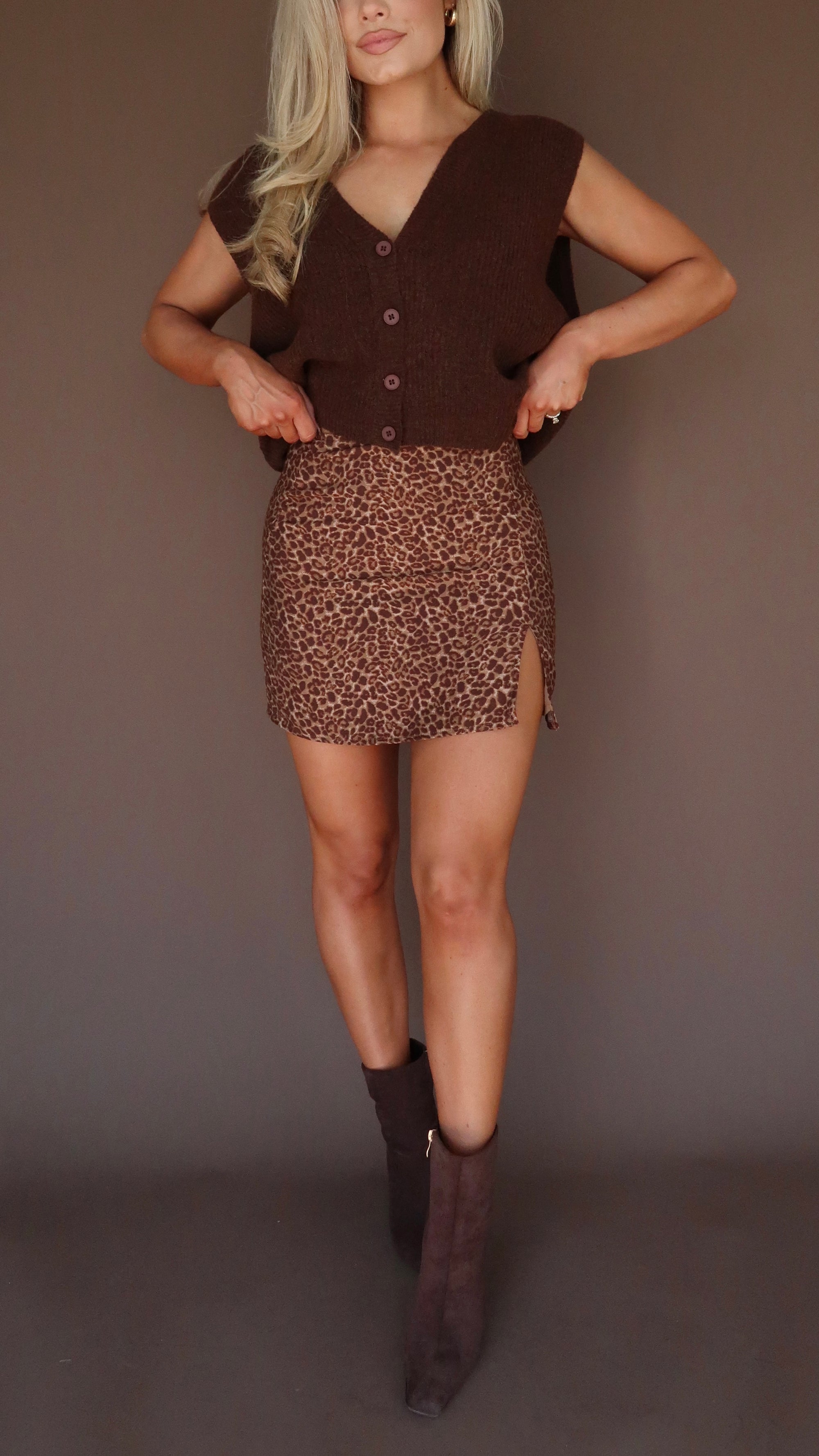 LILIANA LEOPARD MINI SKIRT