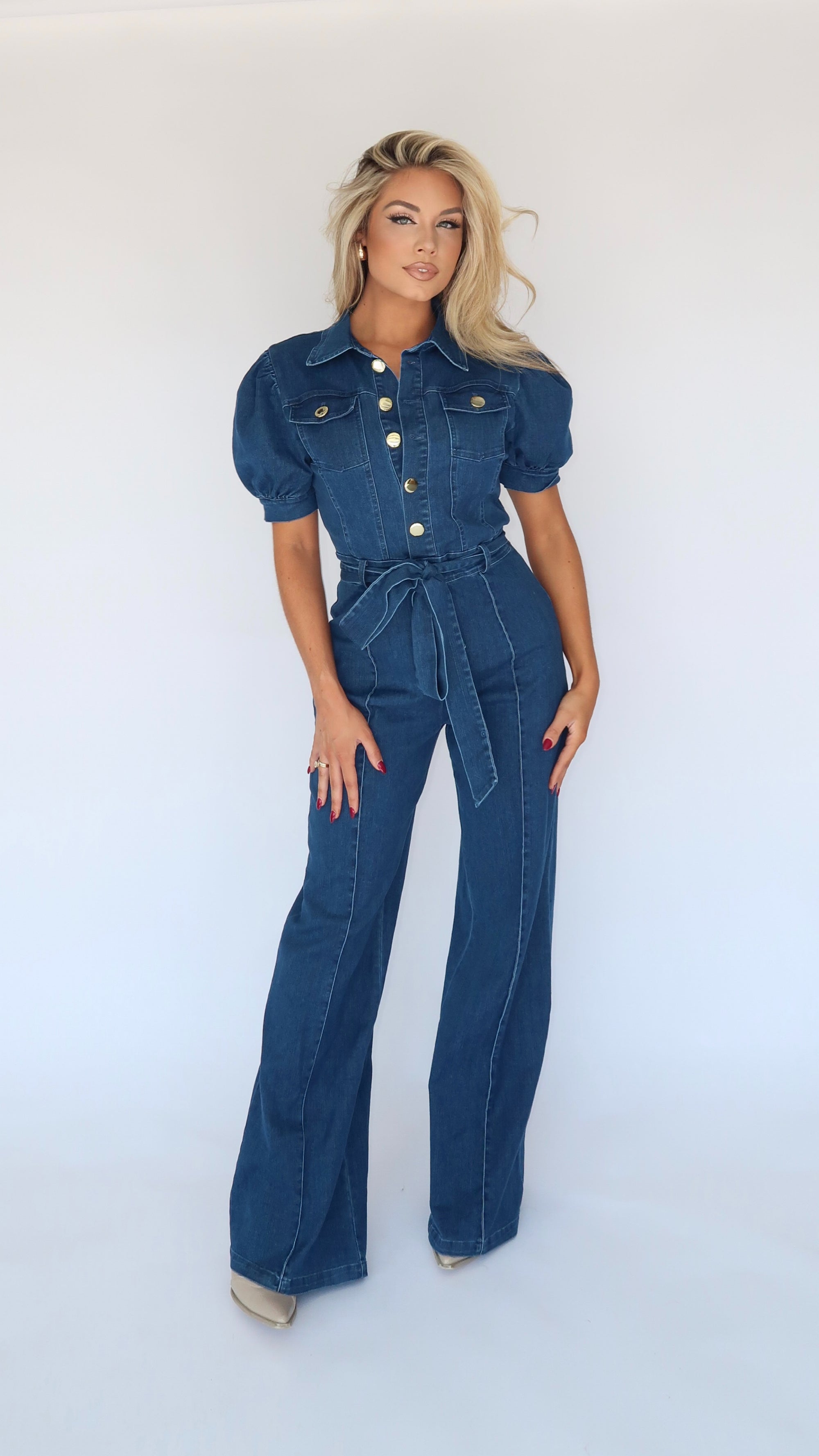 ALDEAN DENIM JUMPSUIT