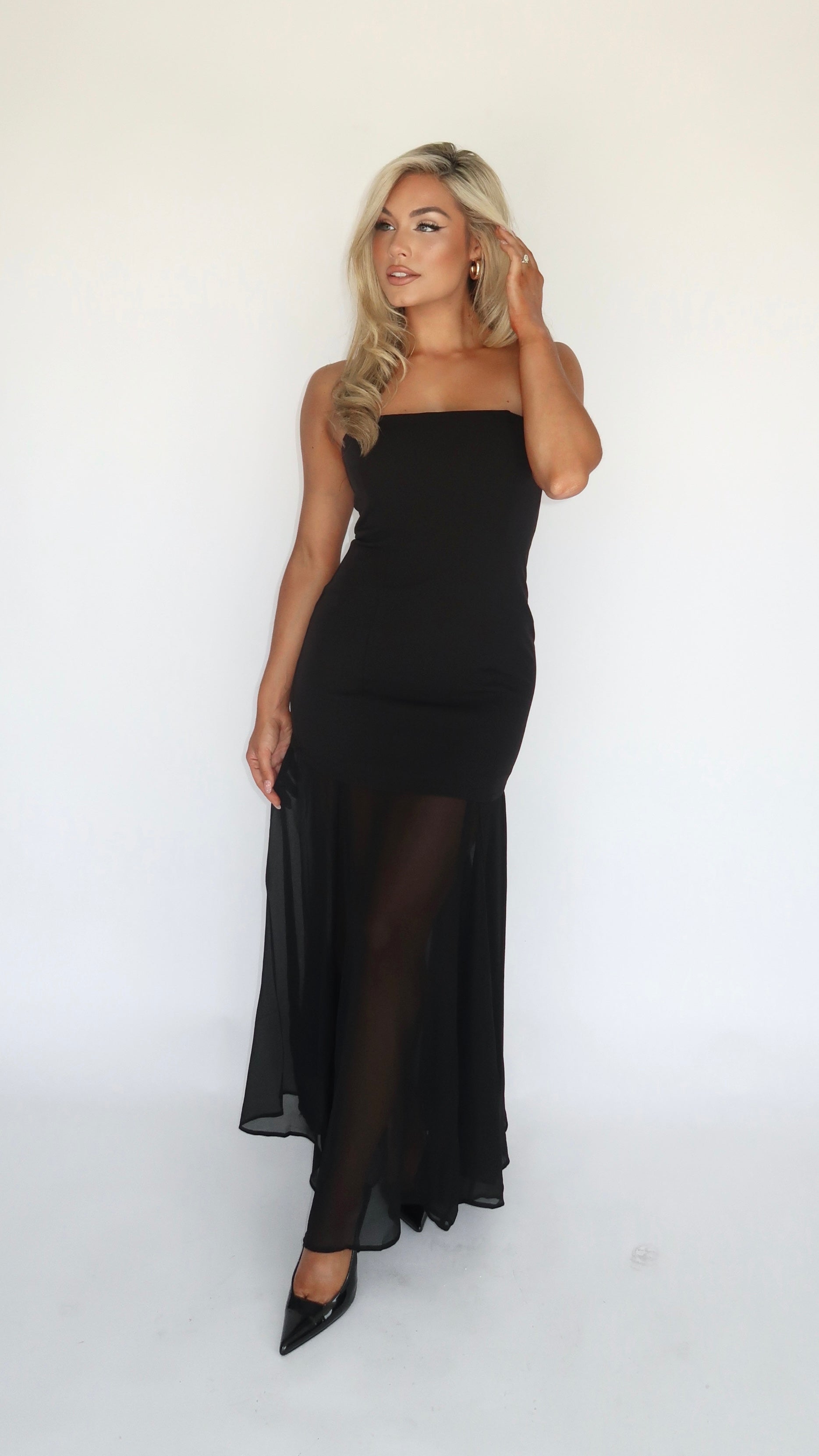 LAURYN STRAPLESS MAXI DRESS BLACK