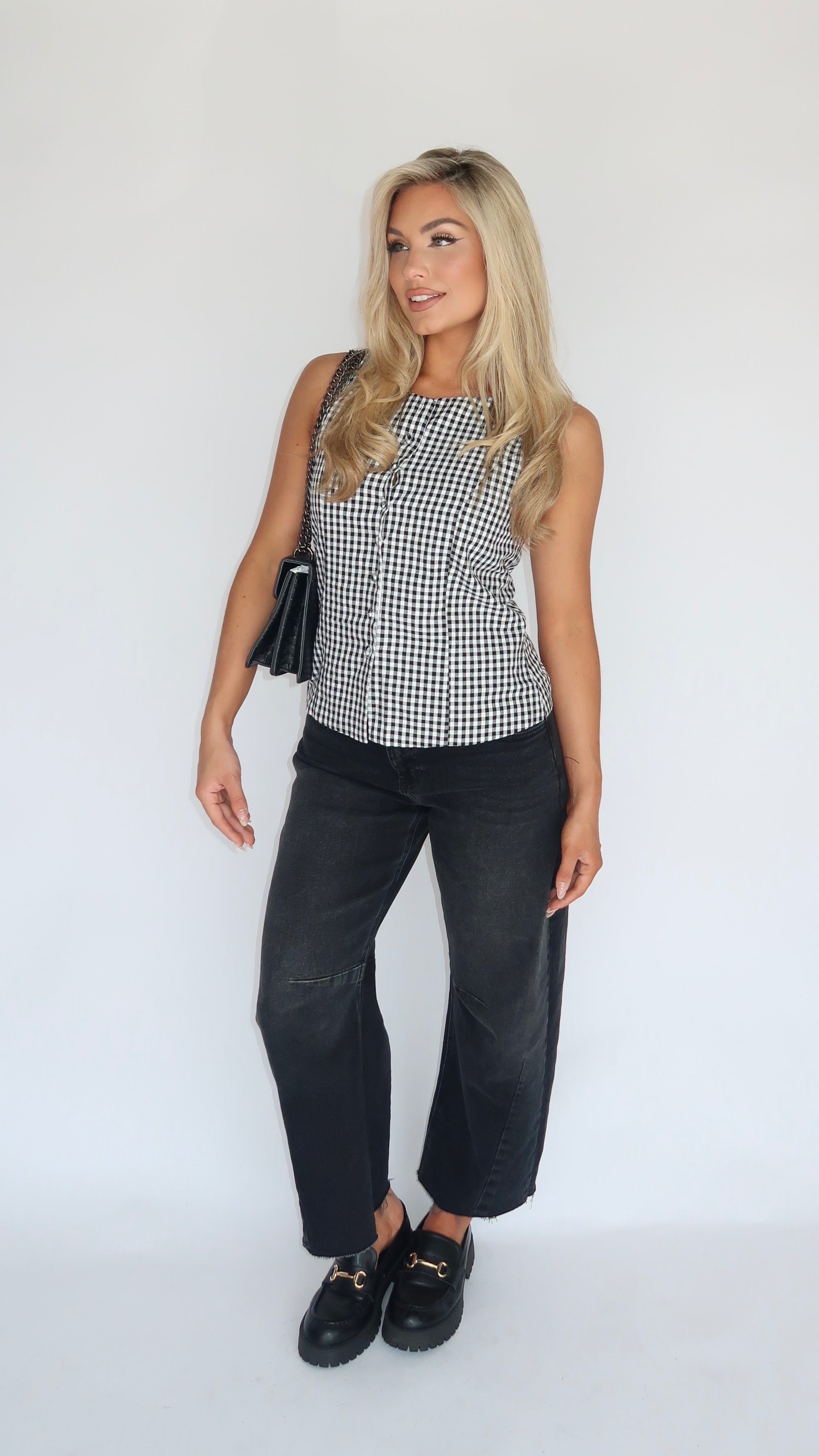 HARVEST CHECK GINGHAM TOP